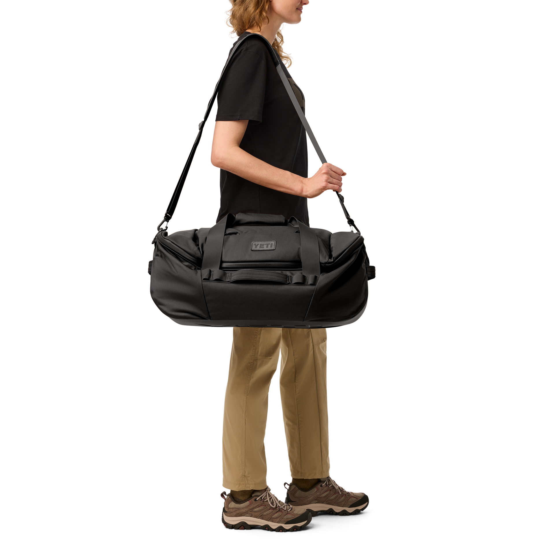 60L Travel Duffel, Black, large