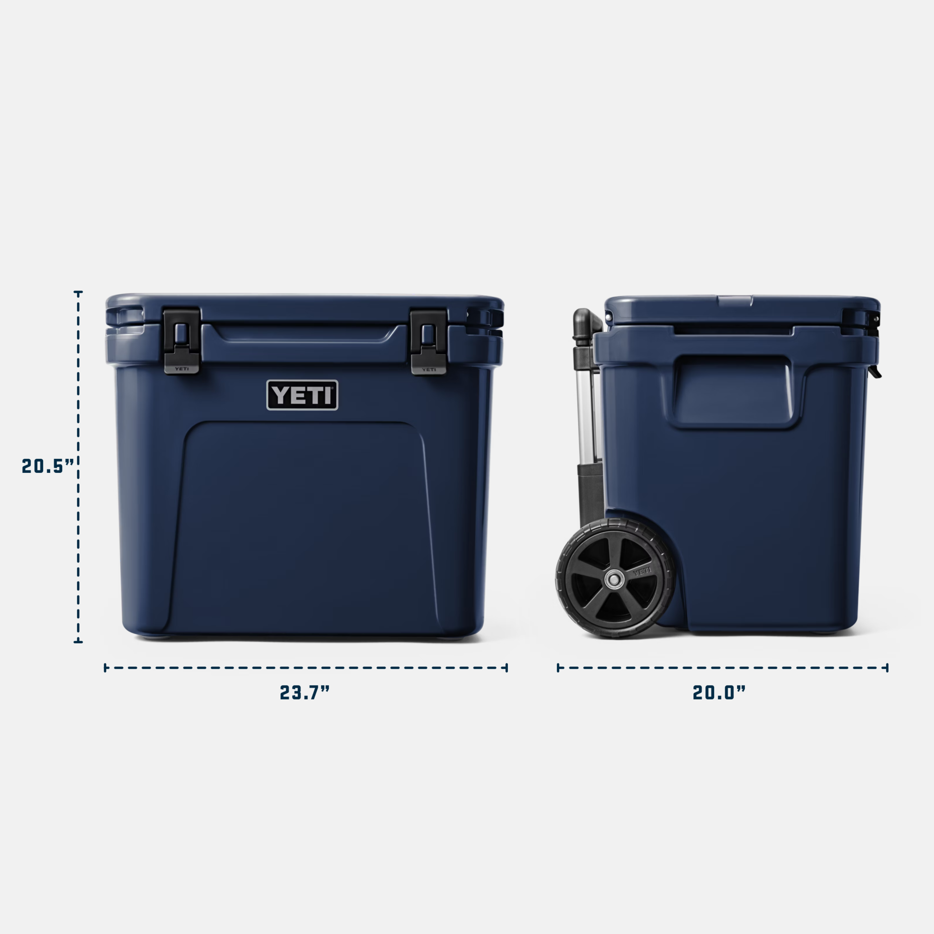 60 Wheeled Cooler, Navy, large