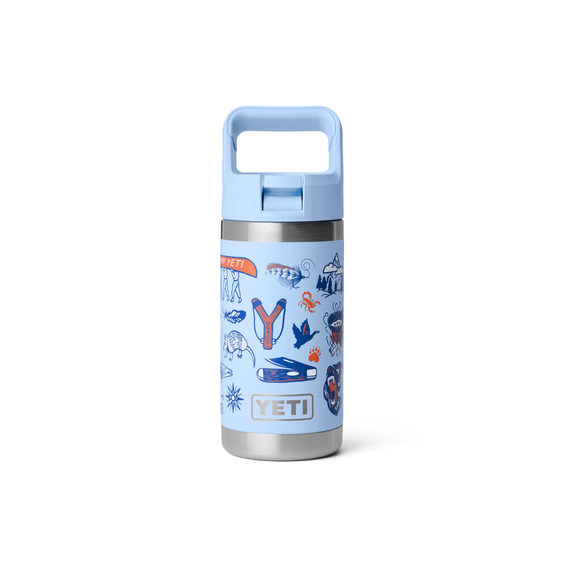 Jr. 12 oz Kids Water Bottle, Big Sky Summer Camp, large
