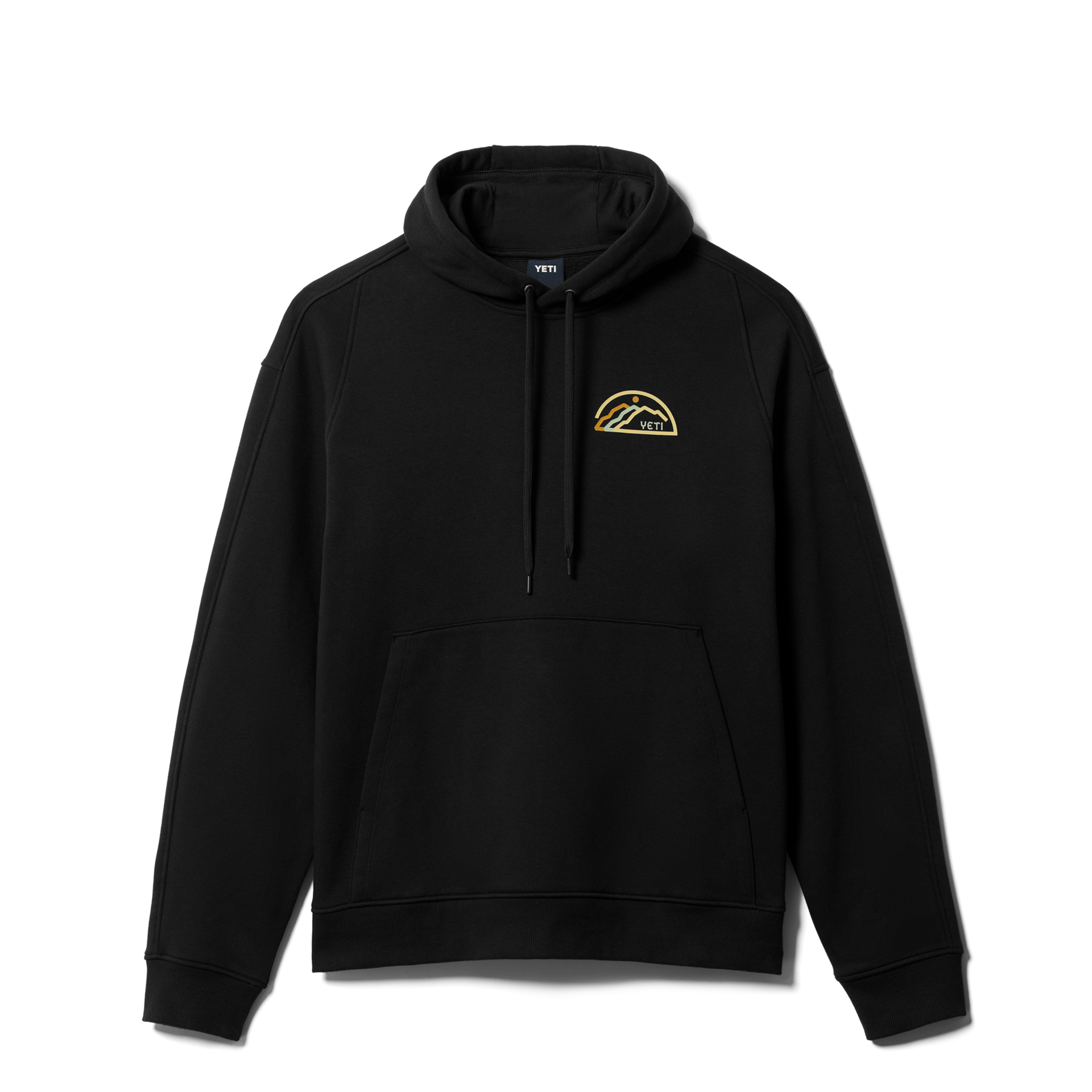 Pullover Fleece Hoodie, Black, large