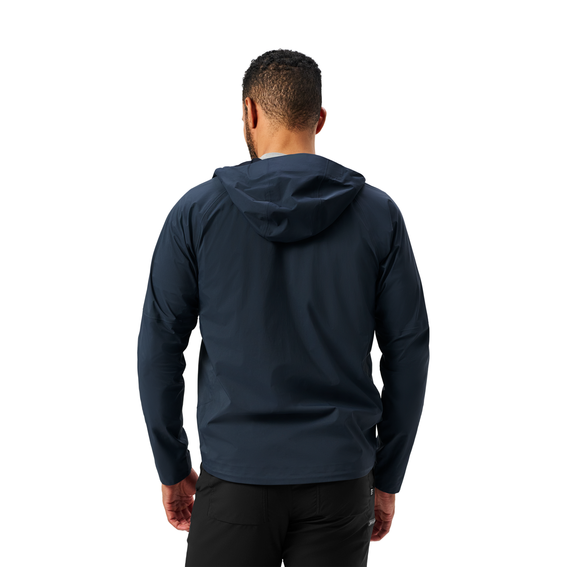Men&rsquo;s Hooded Rain Jacket, Dusk Blue, large
