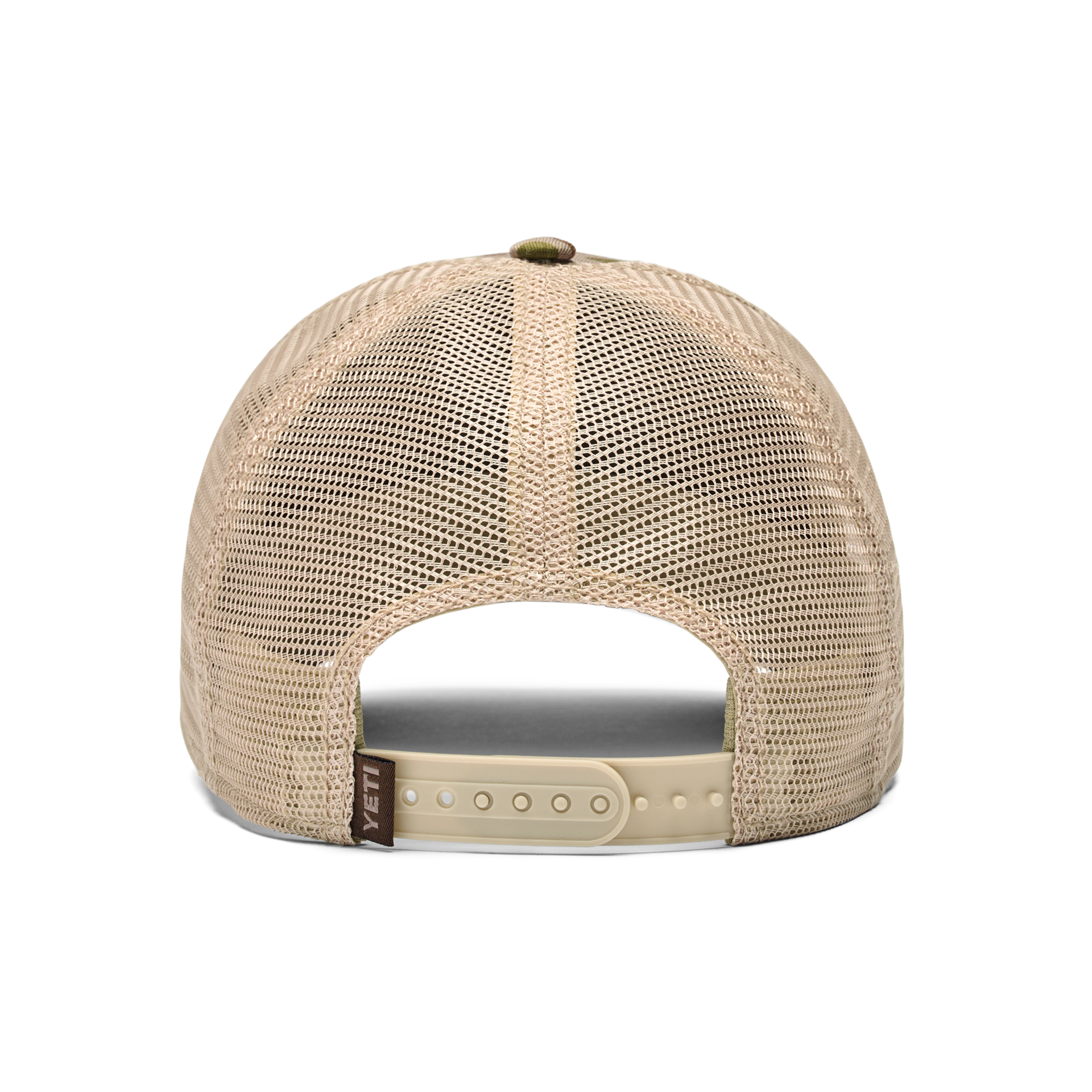 Flat Brim Rope Hat, Brown/Camo, large