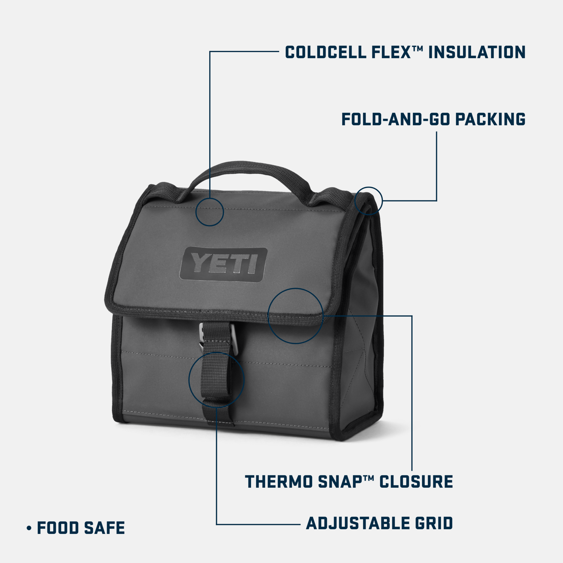 Lunch Bag, Navy, large