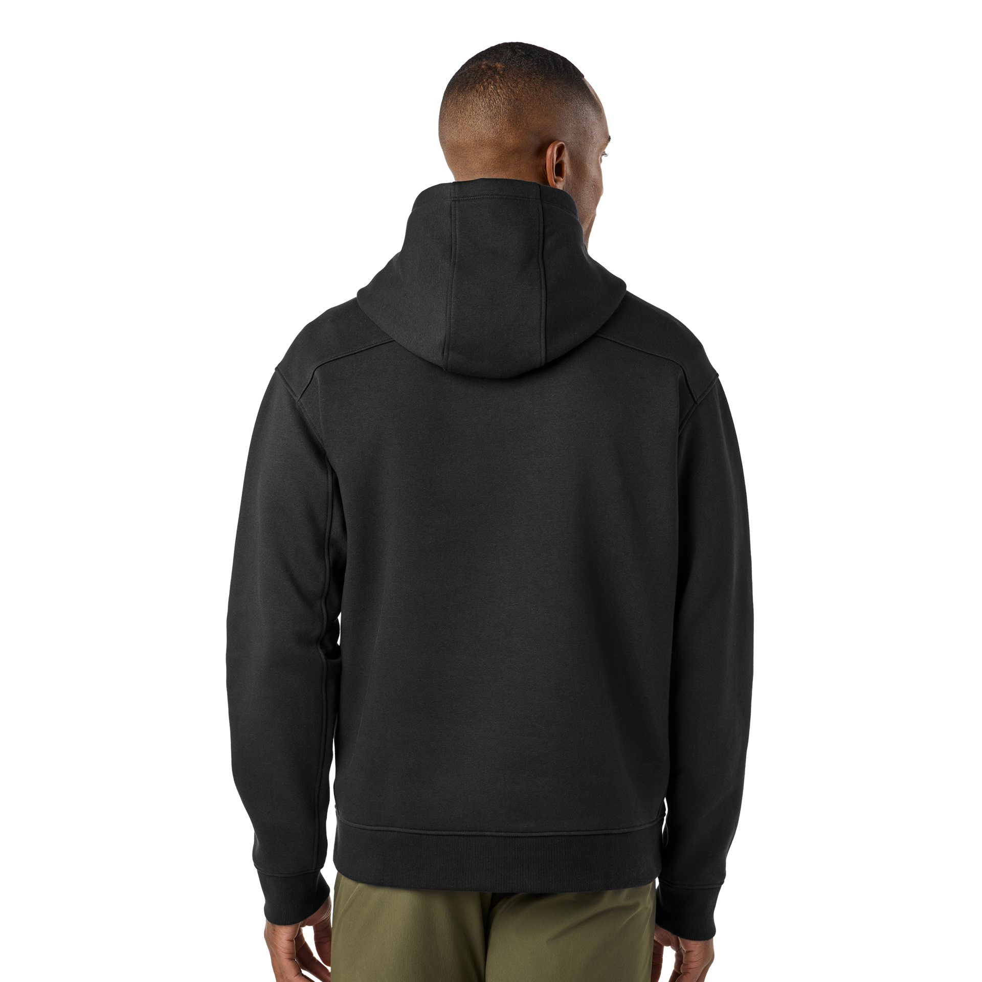 Fleece Hoodie, Black, large