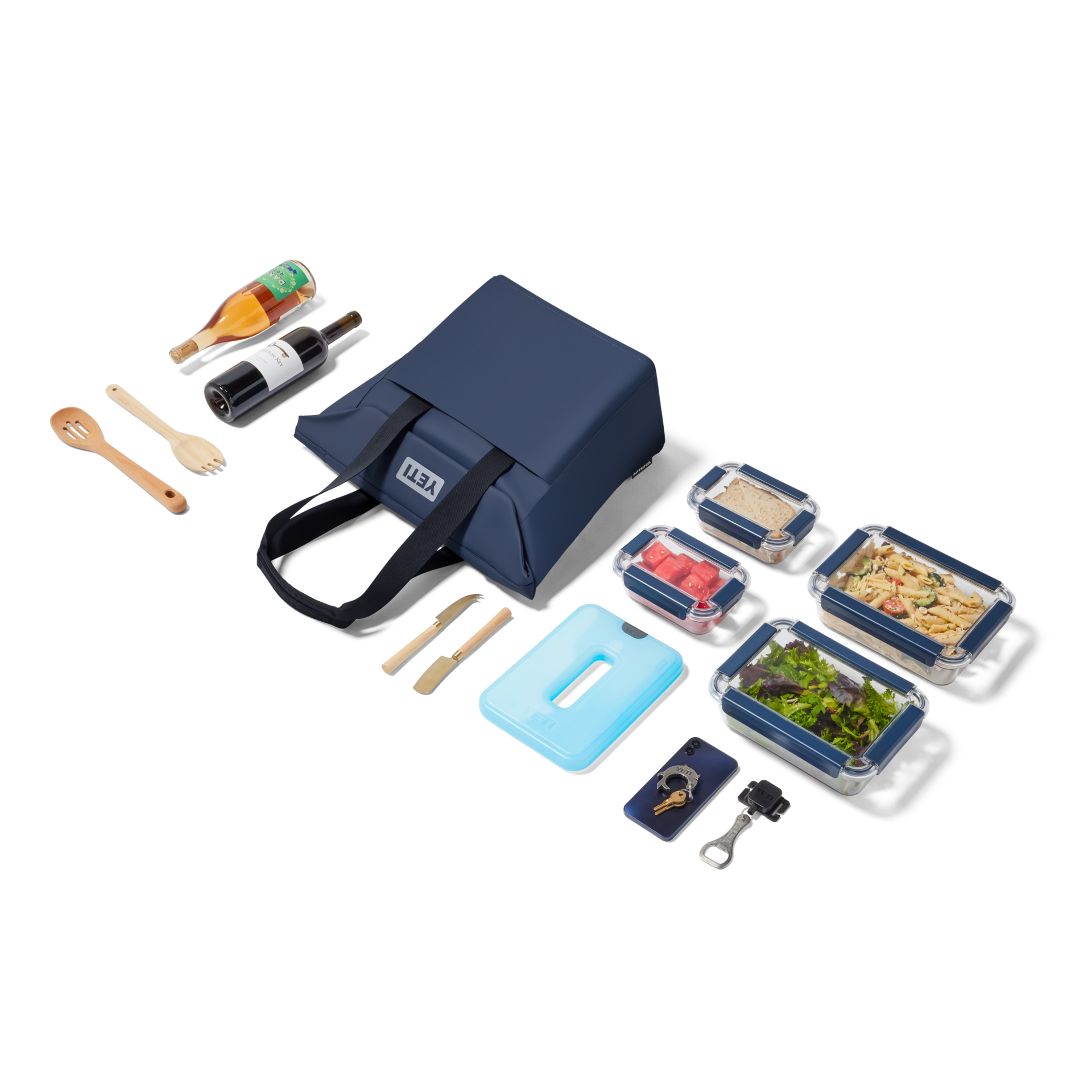 20L Insulated Tote Bag, Classic Navy, large