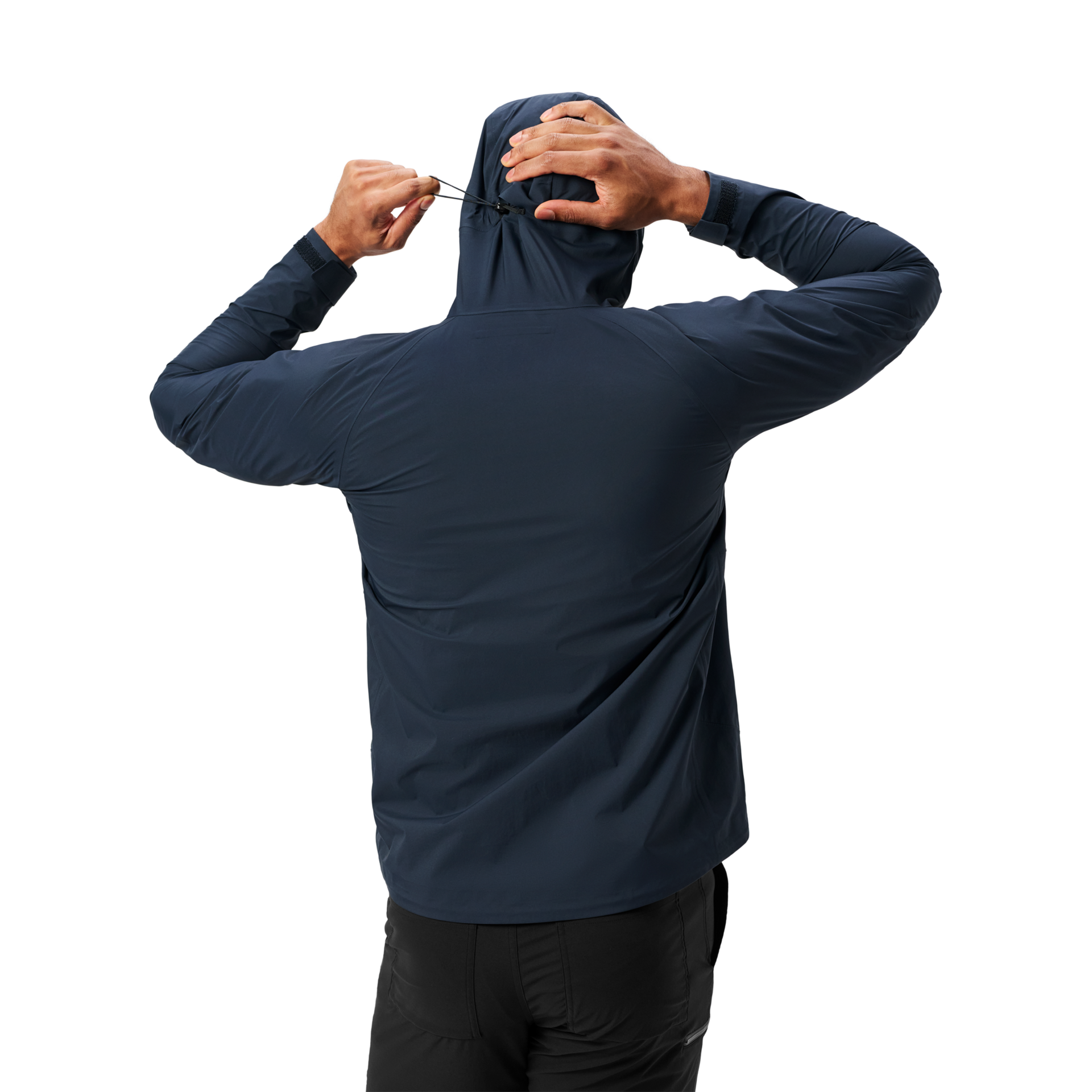 Men&rsquo;s Hooded Rain Jacket, Dusk Blue, large