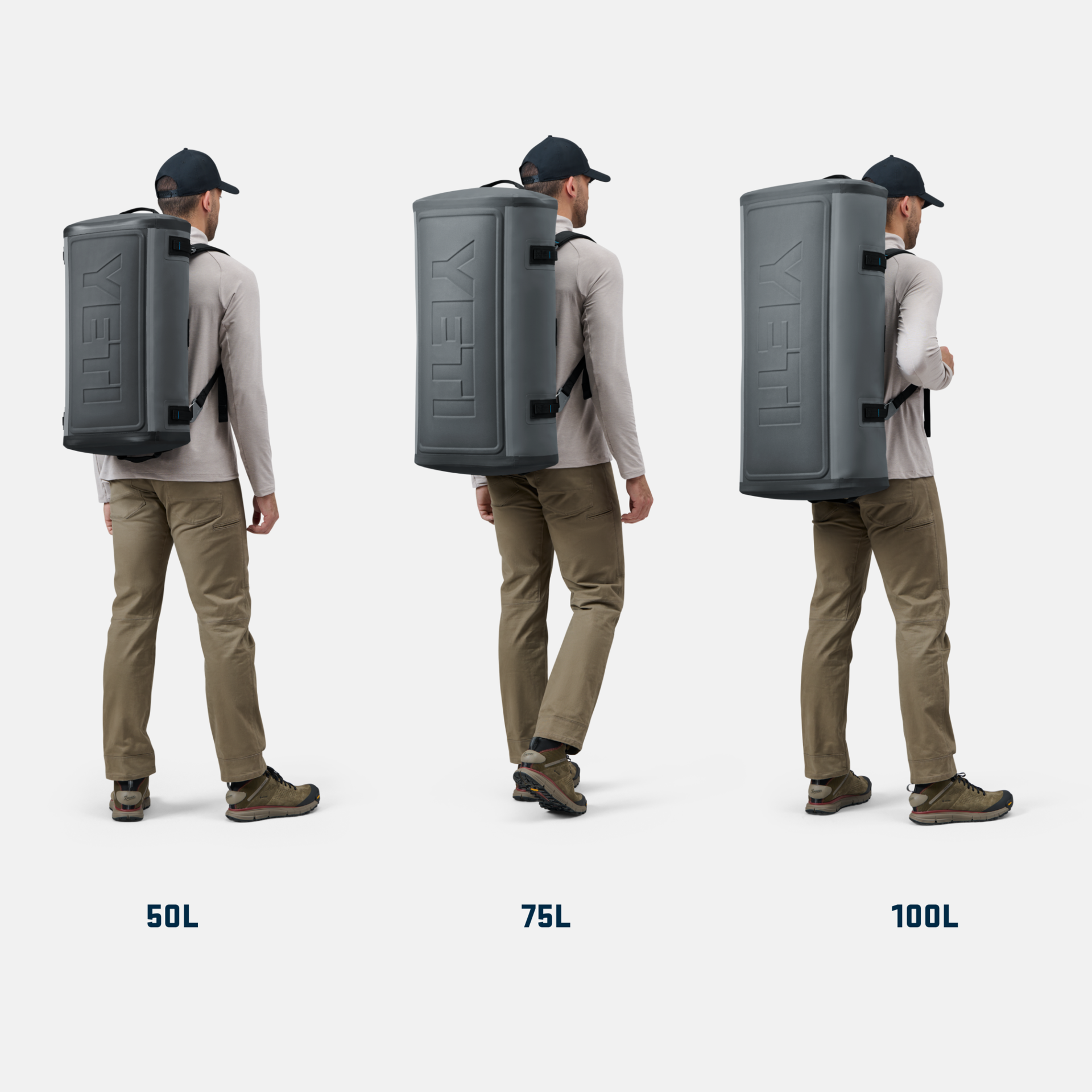 100L Waterproof Duffel, Storm Gray, large