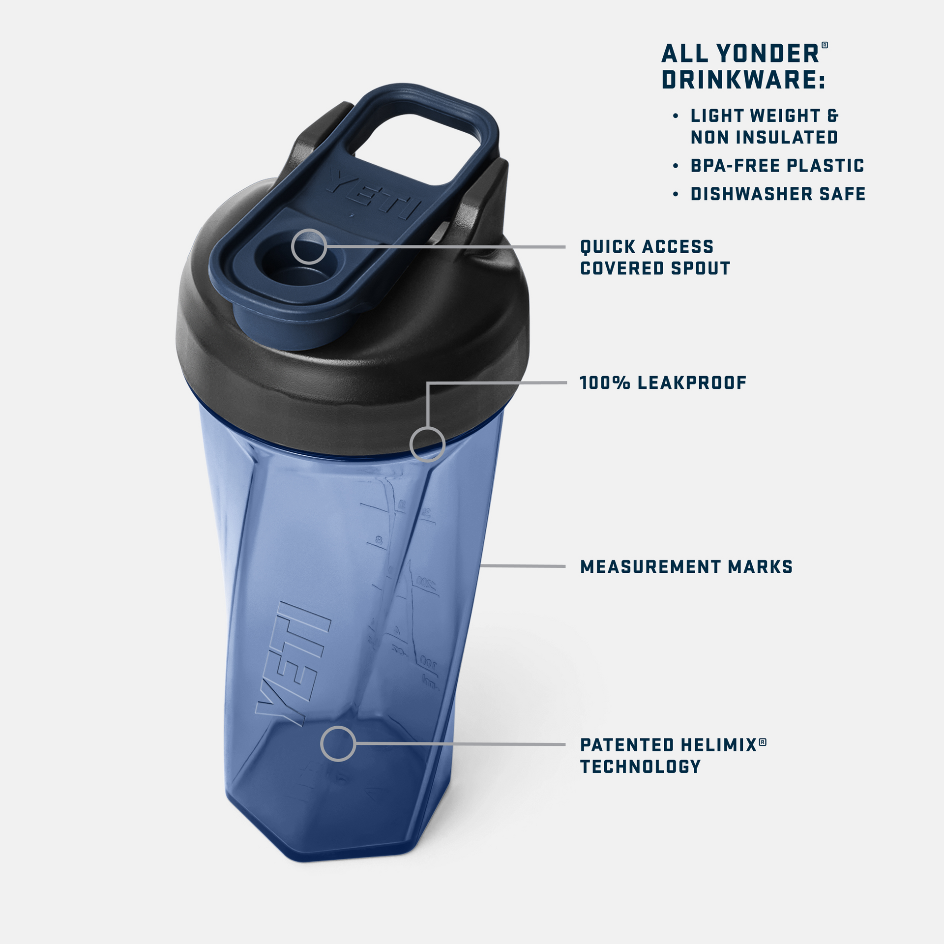 27 oz Shaker Bottle, Navy, large