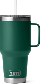 1 L Straw Mug, Black Forest Green, card