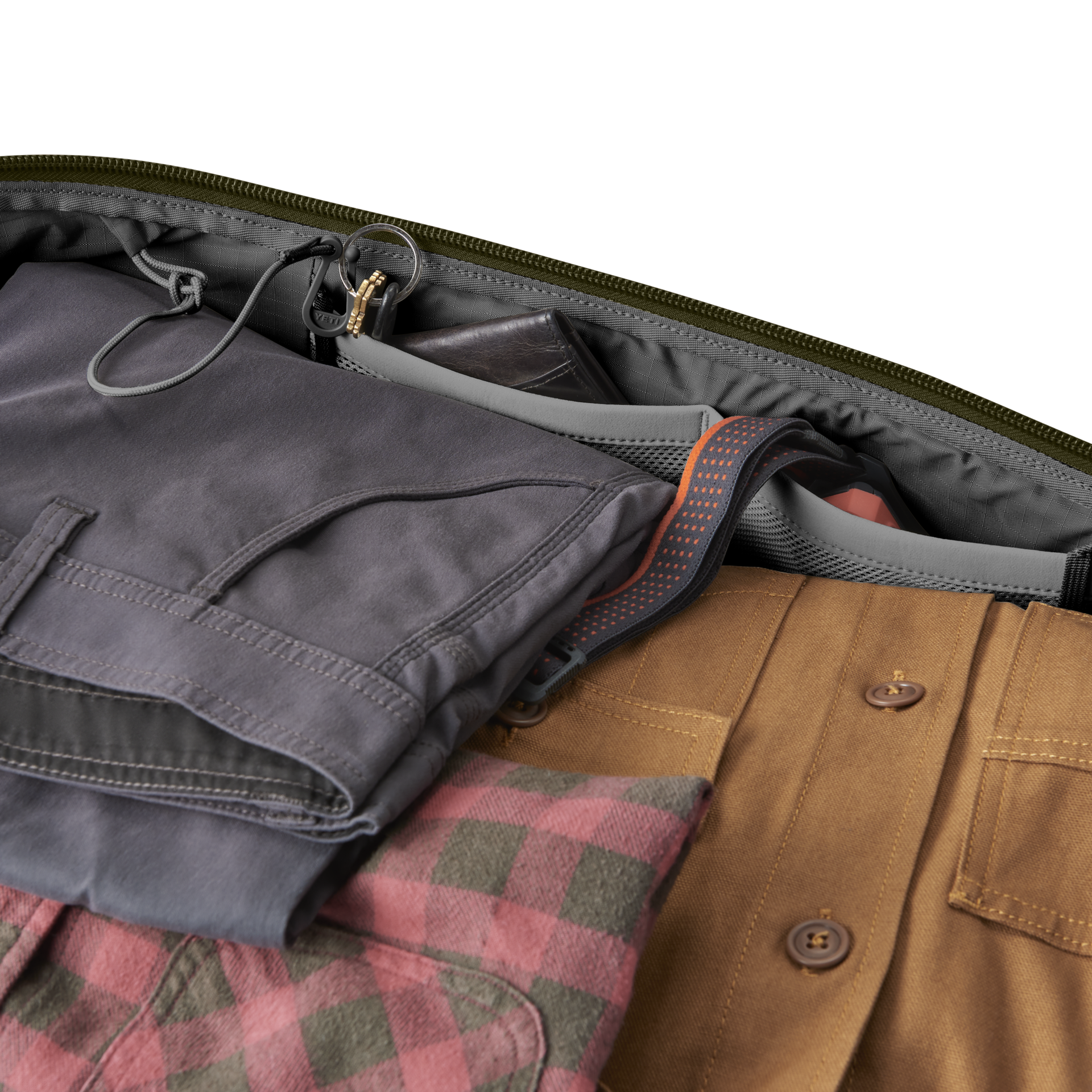 Sac de Sport 60 L, Vert Olive, large