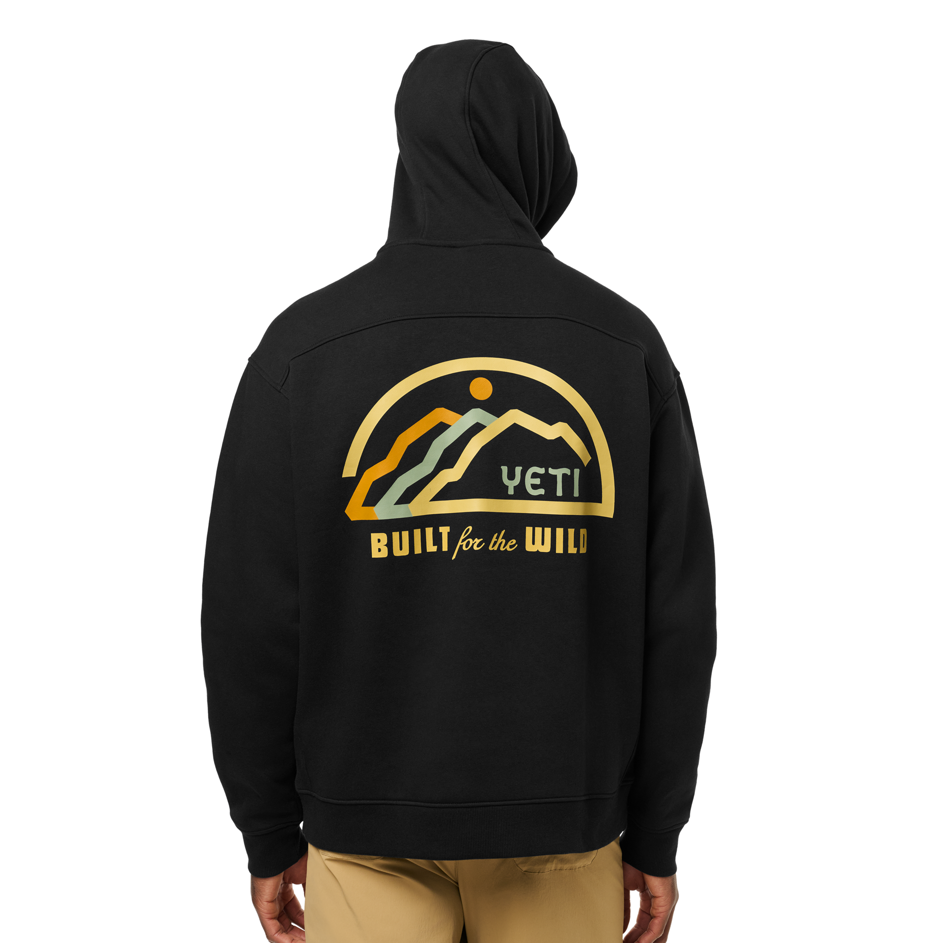 Pullover Fleece Hoodie, Black, large