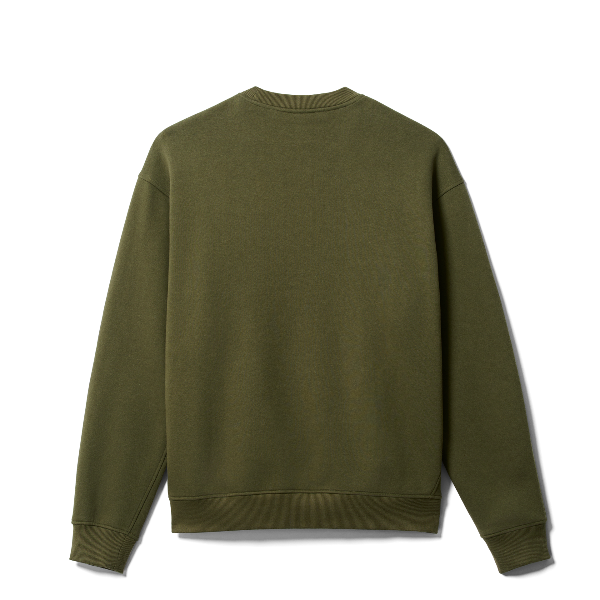 Pullover Fleece Crew Neck, Olive, large