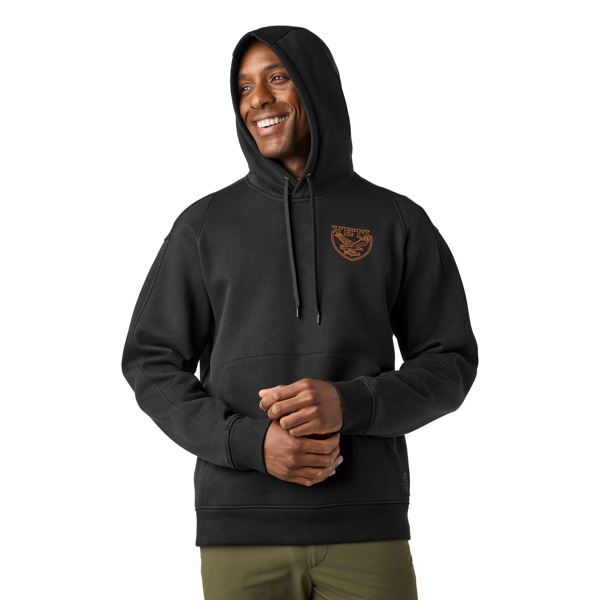 Fleece Hoodie, Black, card