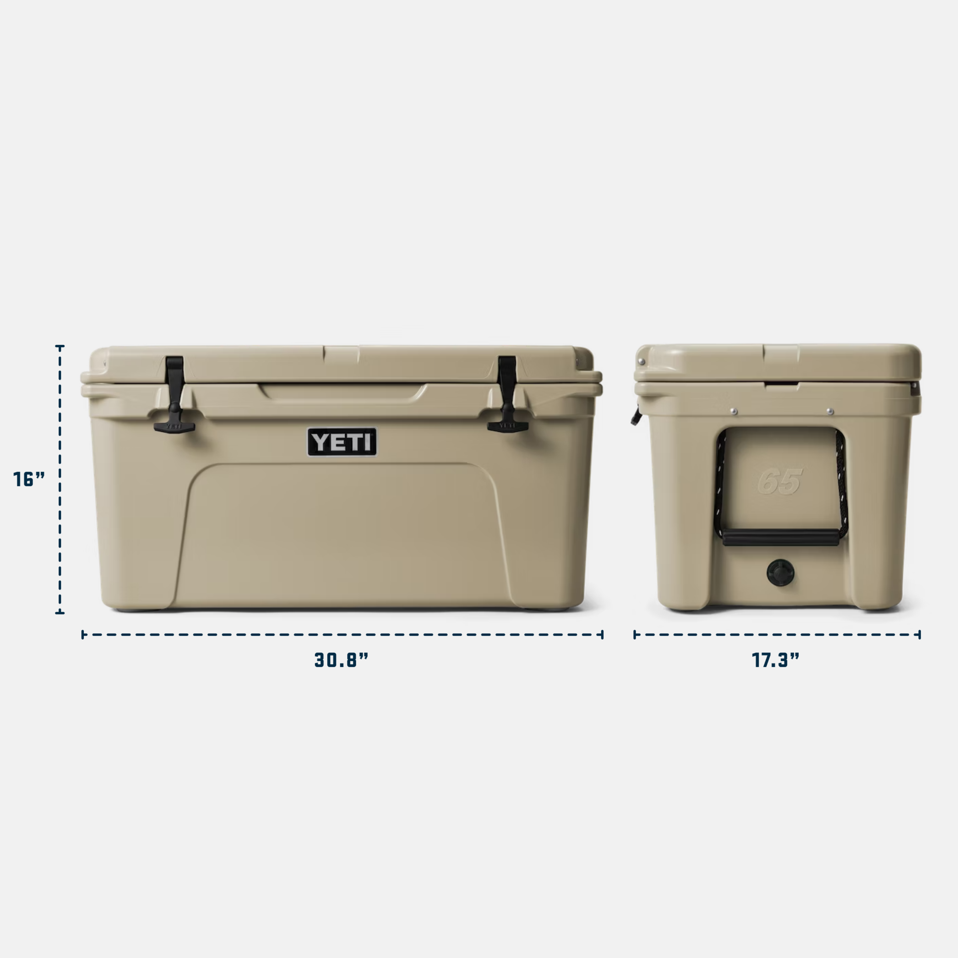 65 Hard Cooler, Tan, large