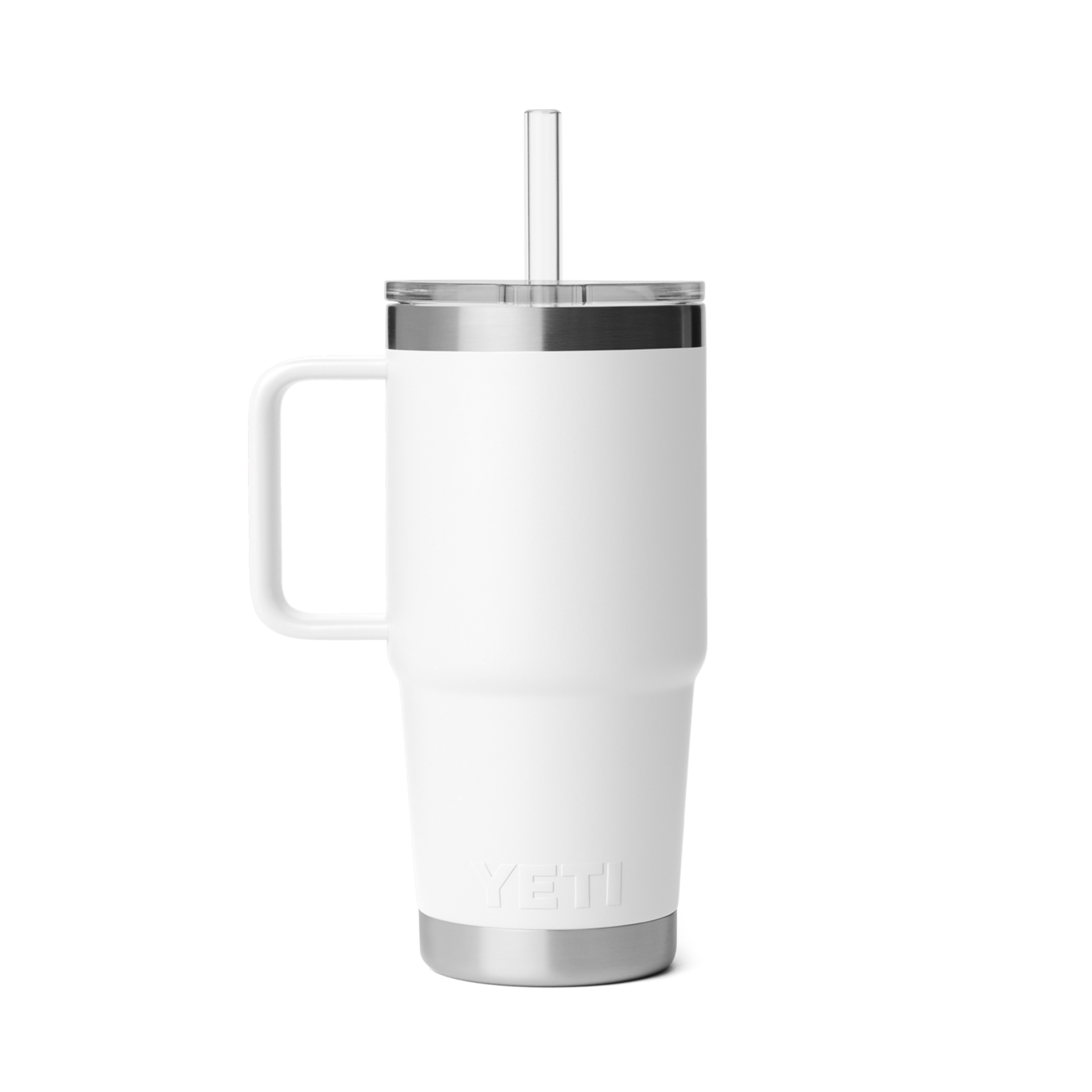 739 ML Straw Mug, White, large