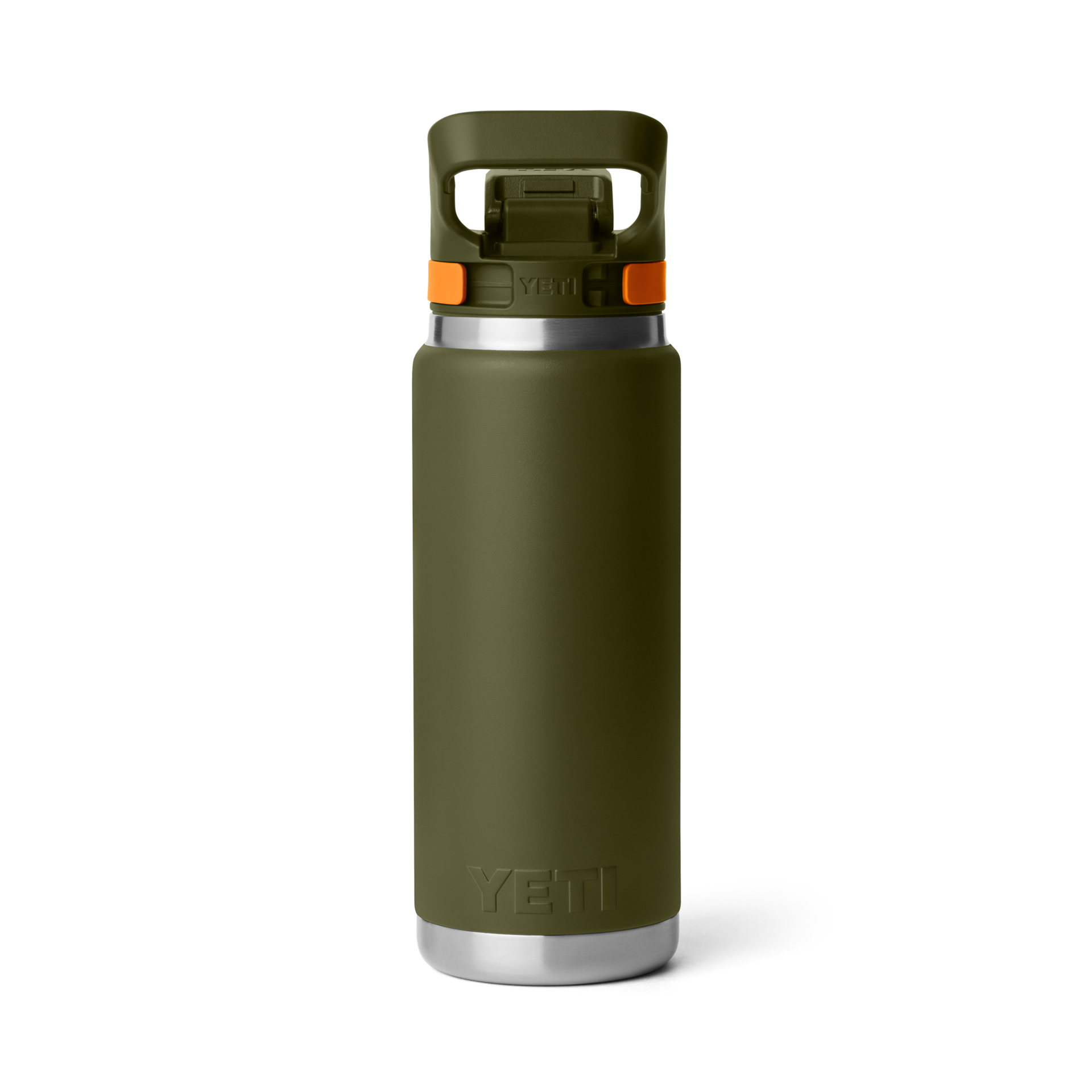 26 oz Water Bottle, Olive/King Crab Orange, large