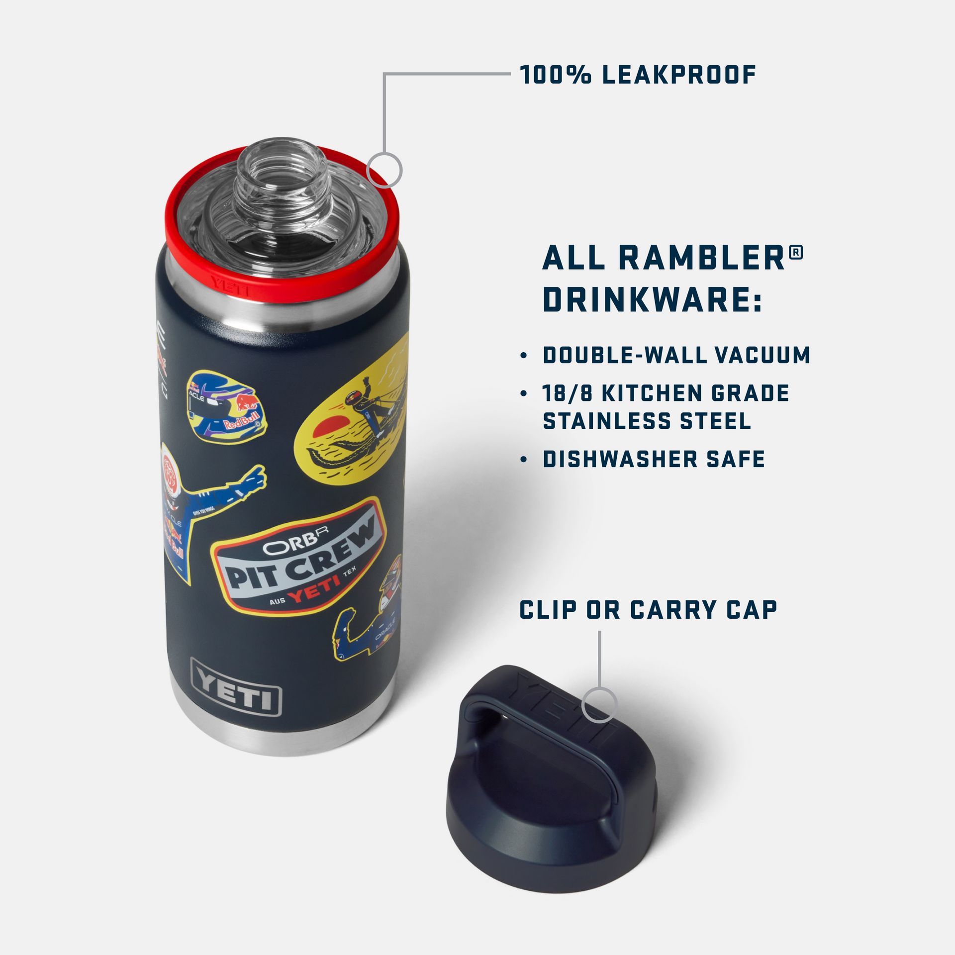 Rambler&reg; 26 oz Water Bottle, Oracle Red Bull Racing Ultimate Graphic, large