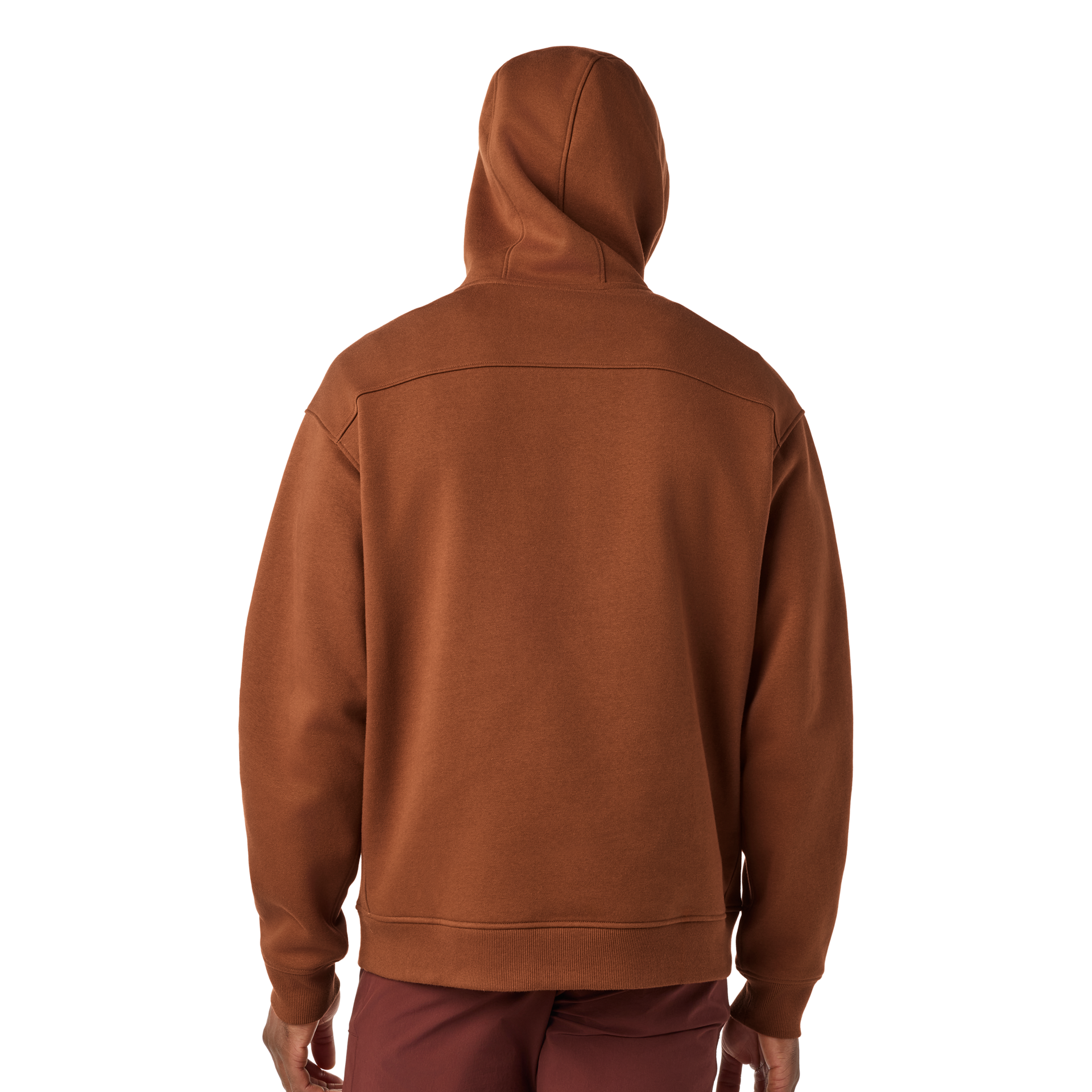 Fleece Hoodie, Rust, large