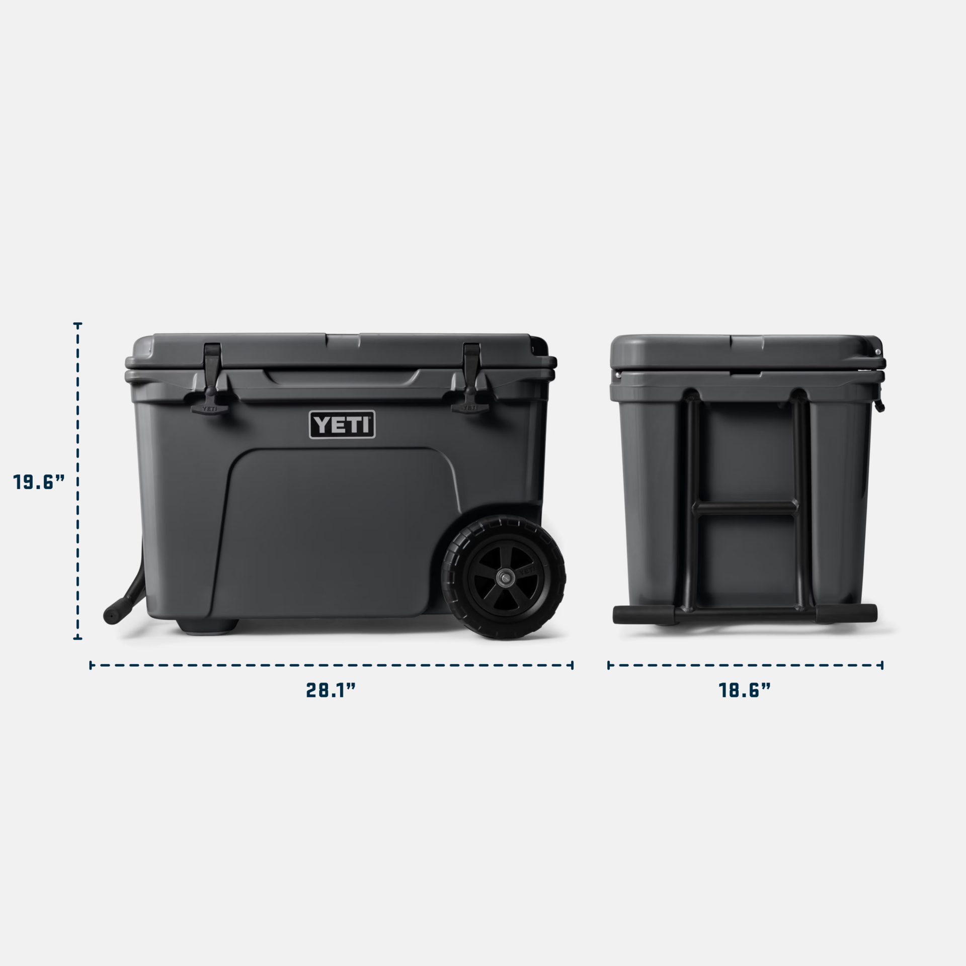 Wheeled Cooler, Charcoal, large