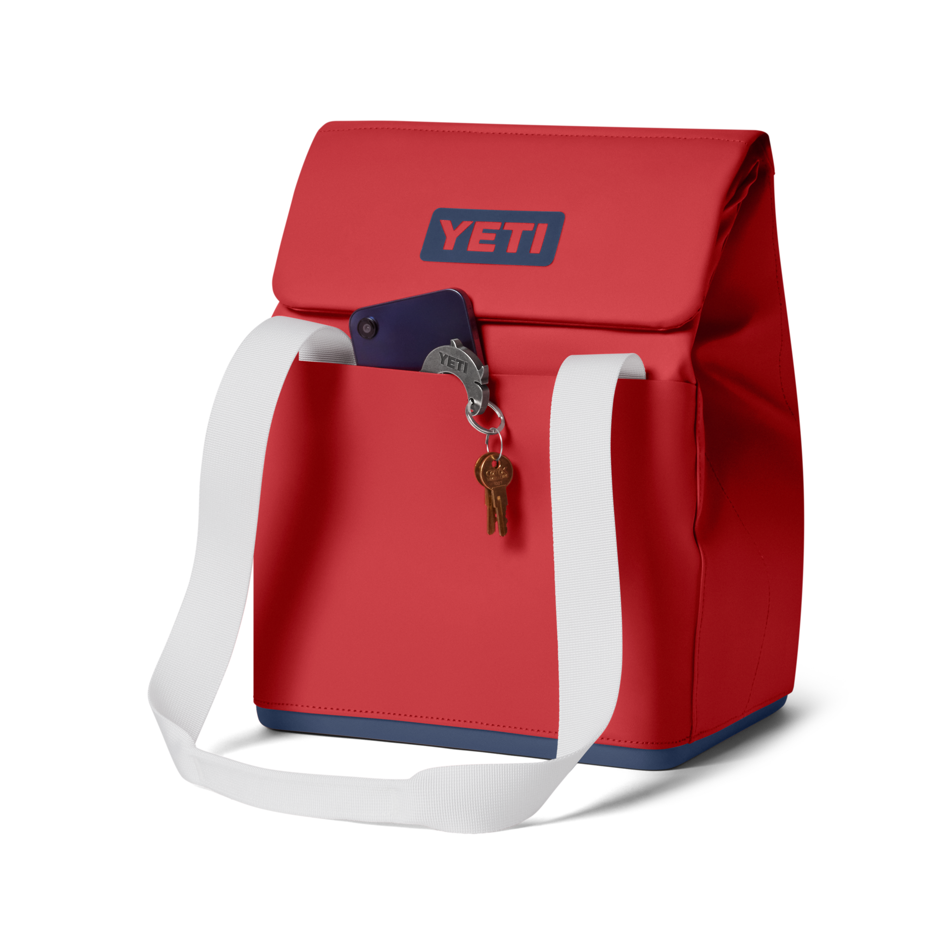 14L Insulated Tote Bag, Rescue Red/Navy/White, large