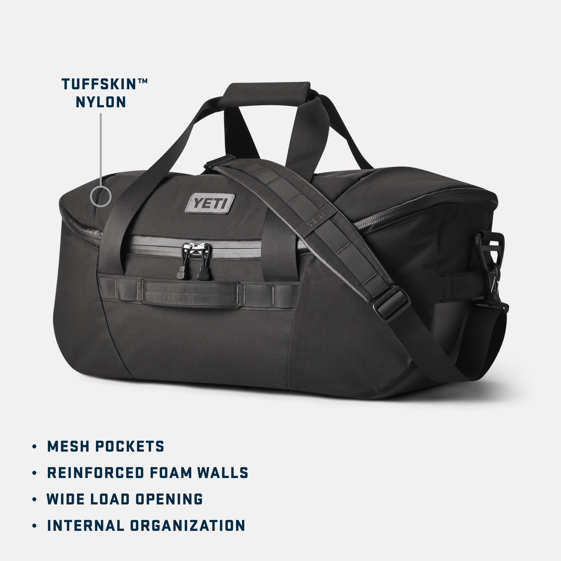 60L Travel Duffel, Black, large