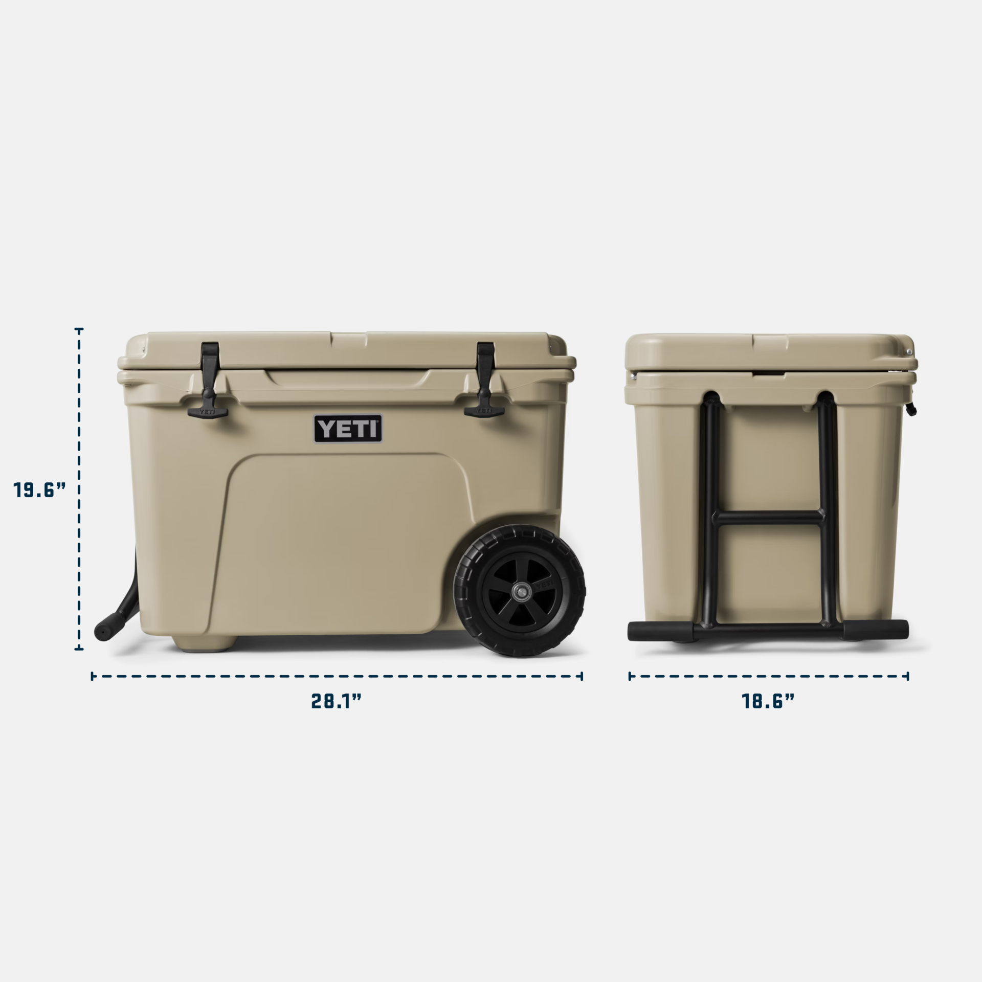 Wheeled Cooler, Tan, large