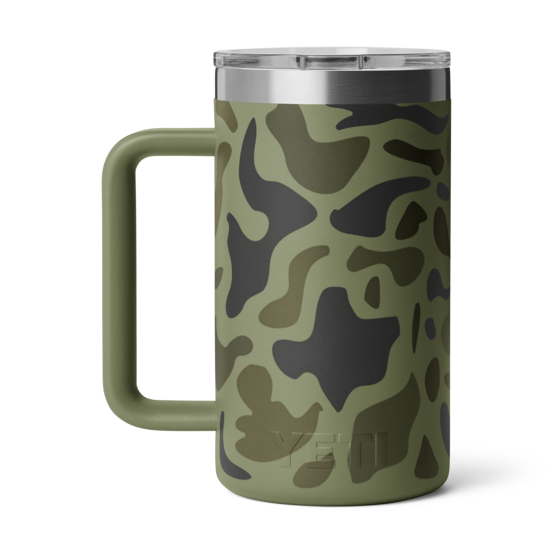 24 oz Stackable Mug, Olive Camo, large