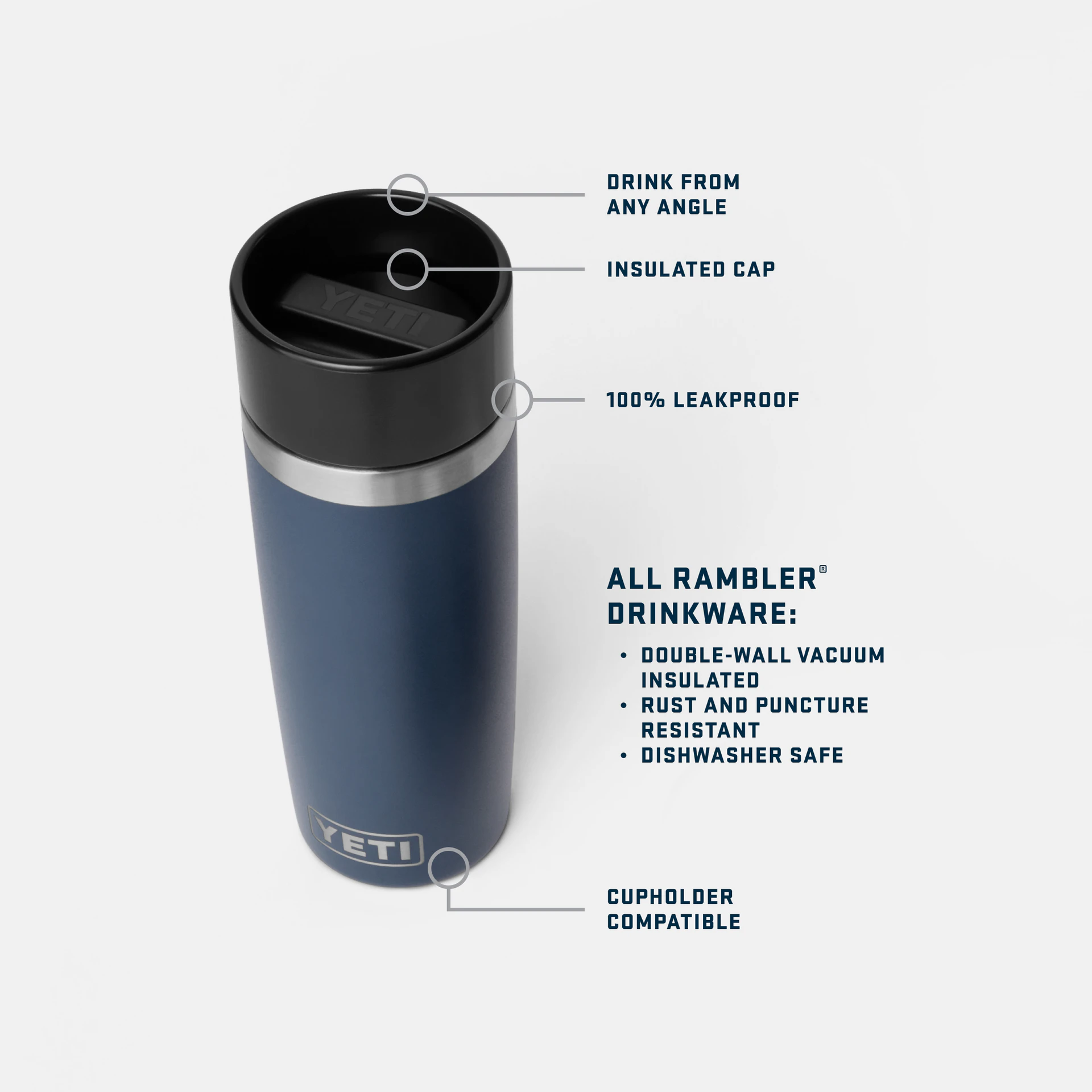 YETI 16 oz Travel Water Bottle: Leakproof Thermos