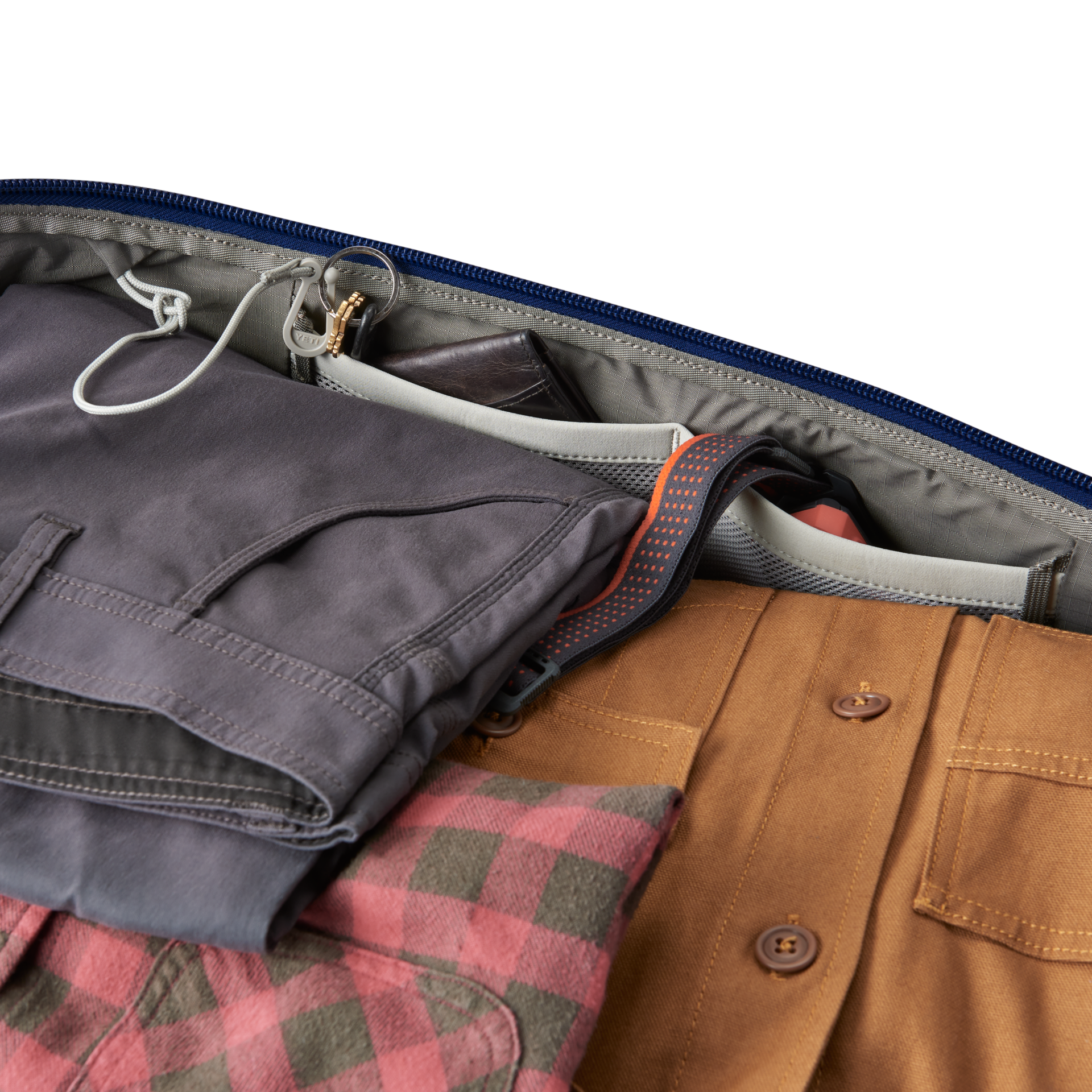 60L Travel Duffel, Navy, large