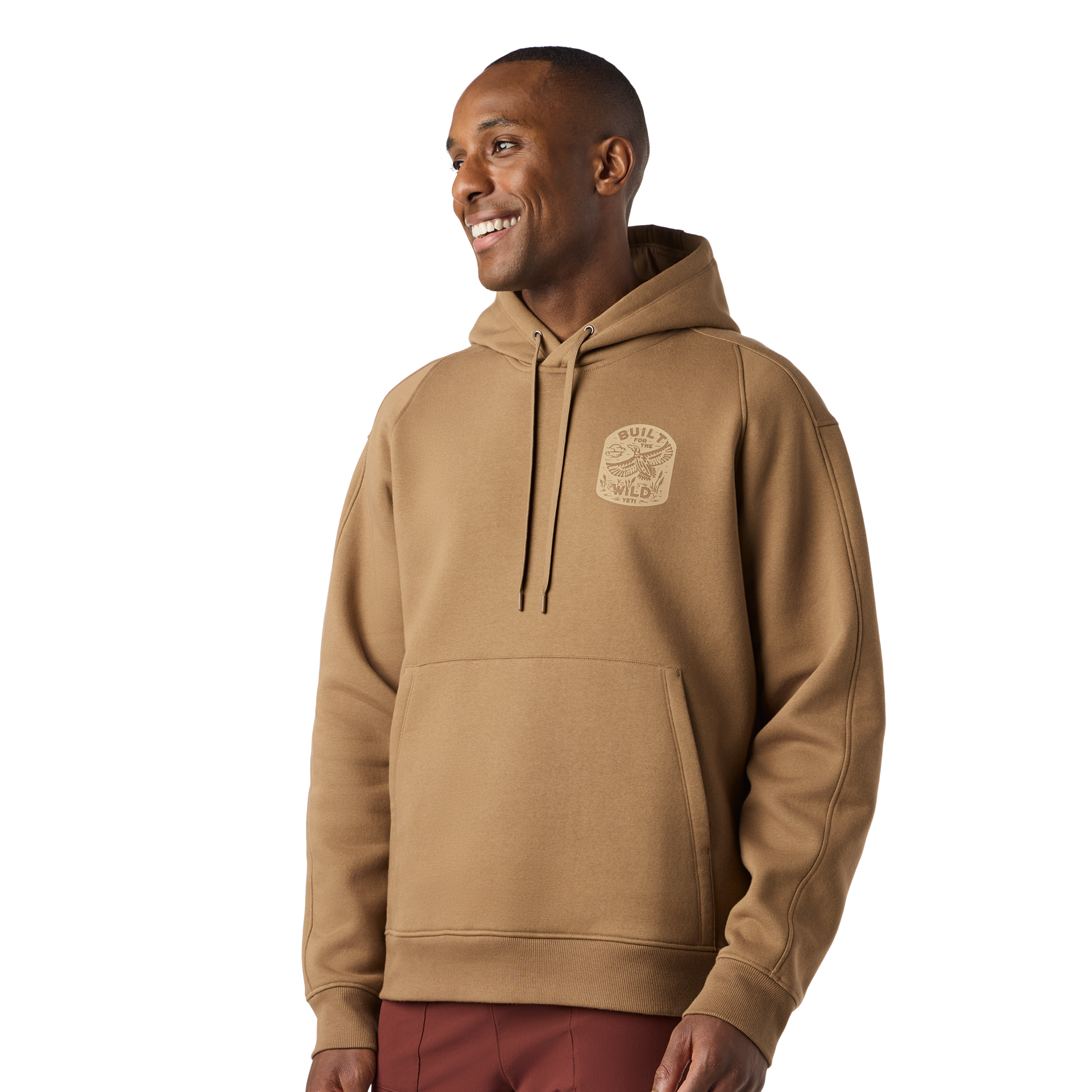 Fleece Hoodie, Brush Brown, large