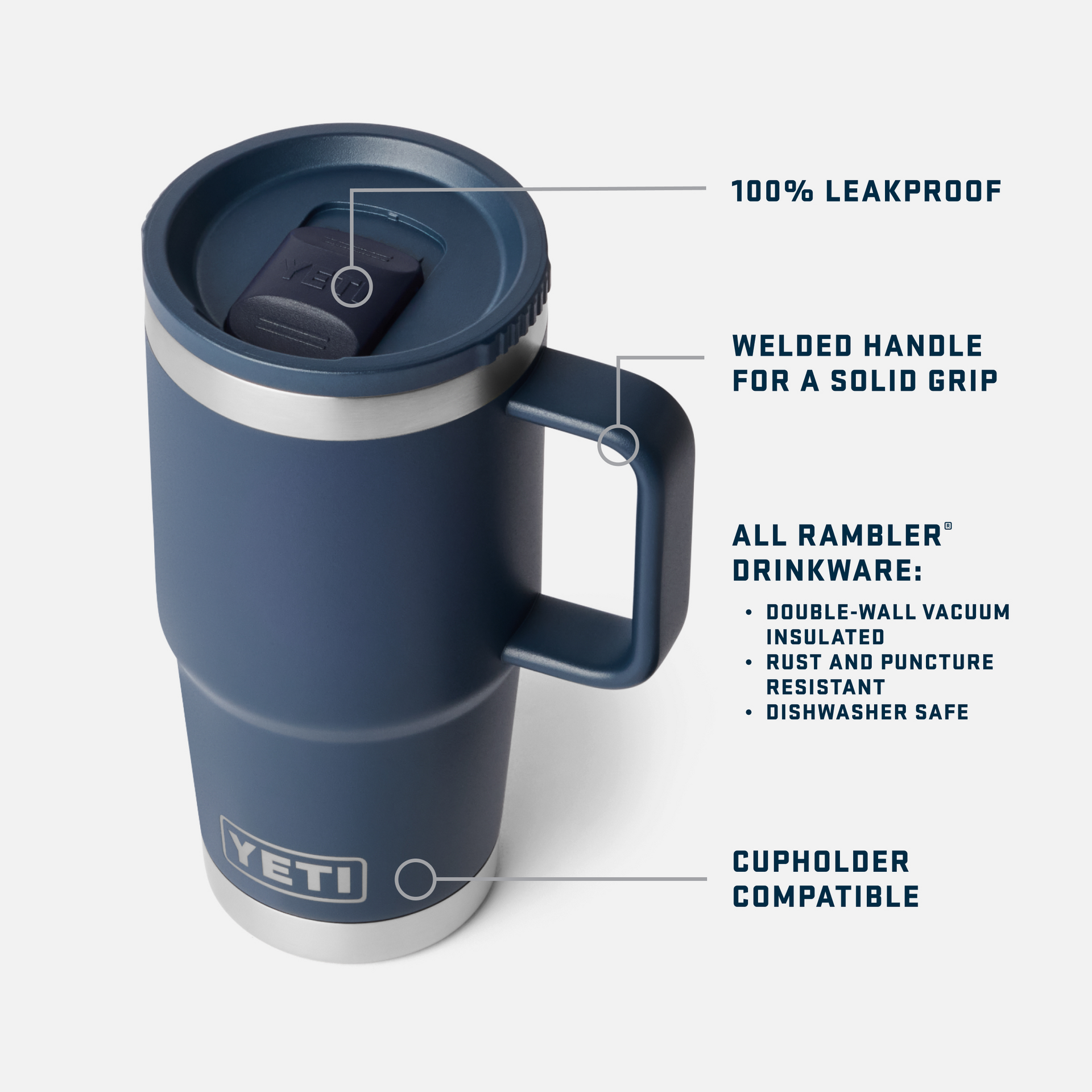 591 ML Travel Mug, Navy, large