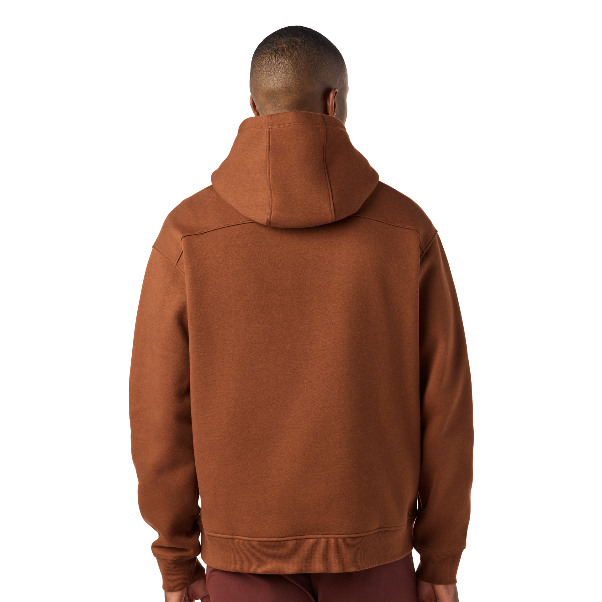 Fleece Hoodie, Rust, large