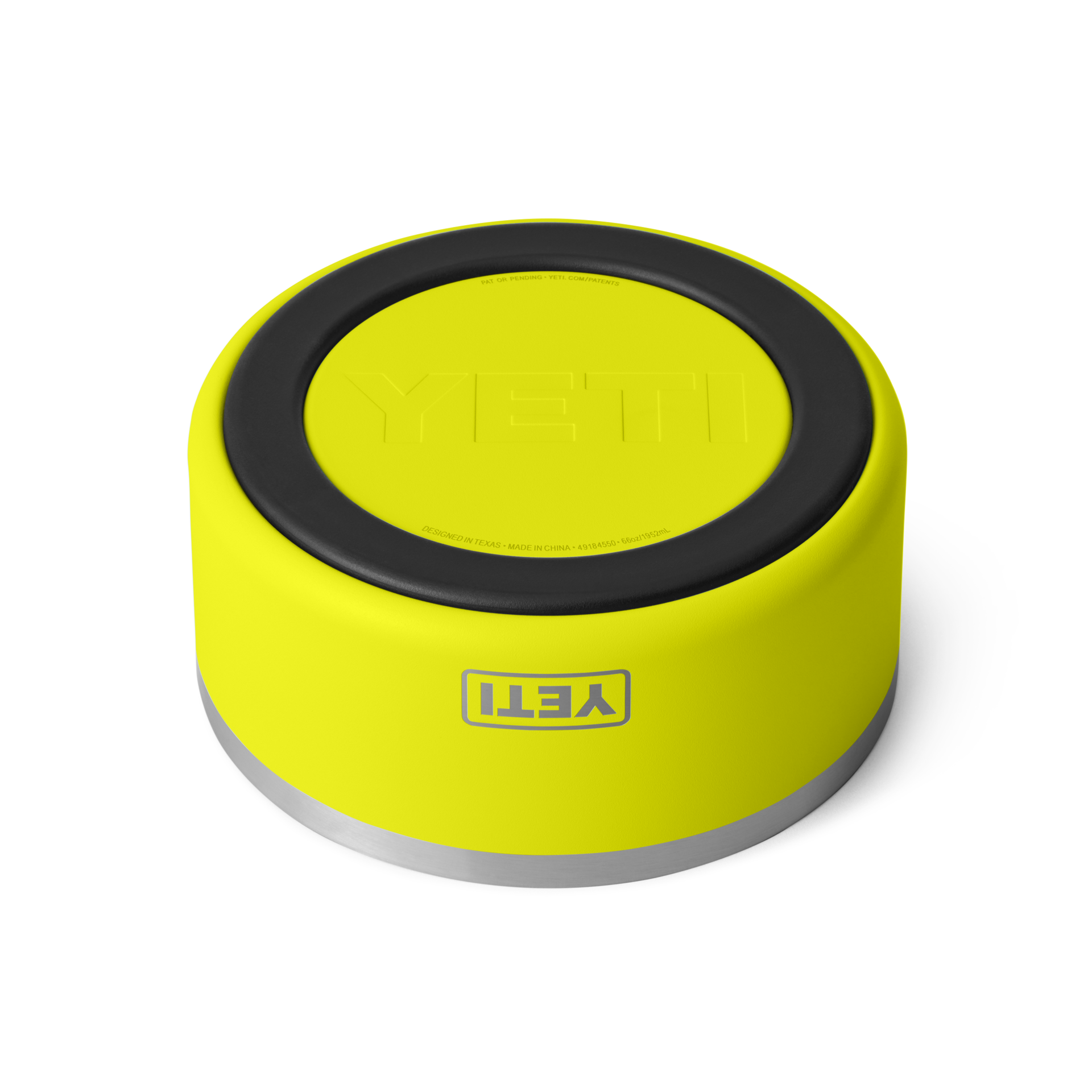 8 Dog Bowl, Firefly Yellow, large