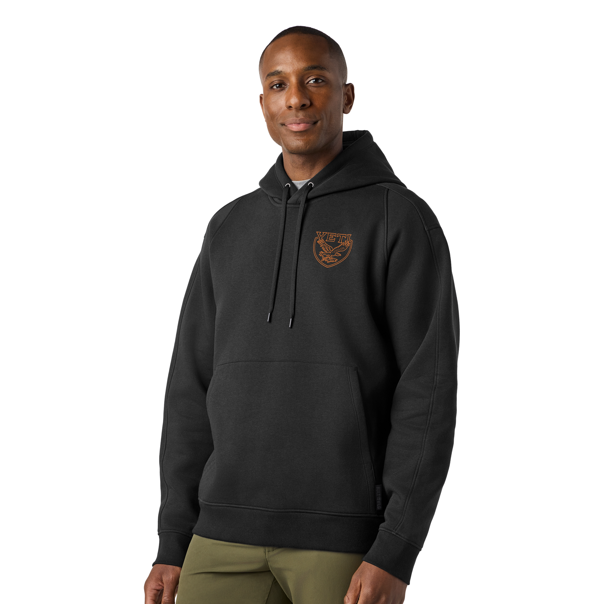 Fleece Hoodie, Black, large