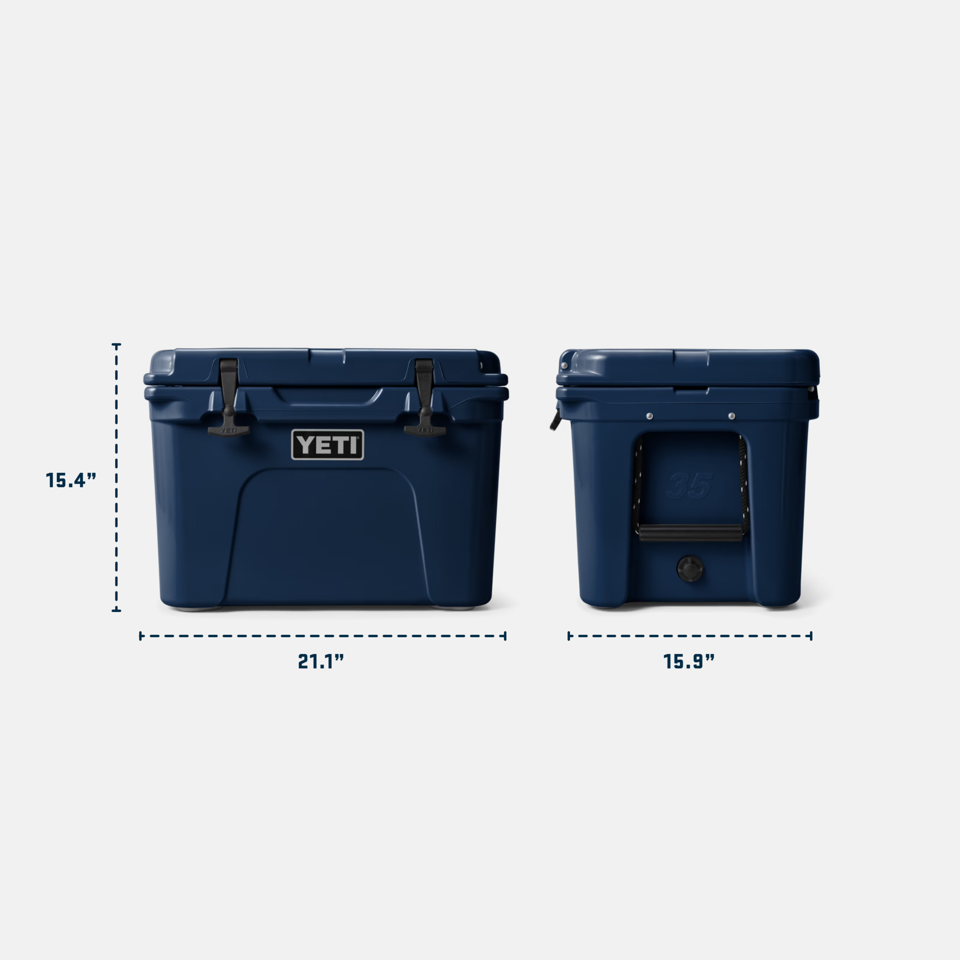 35 Hard Cooler, Navy, large