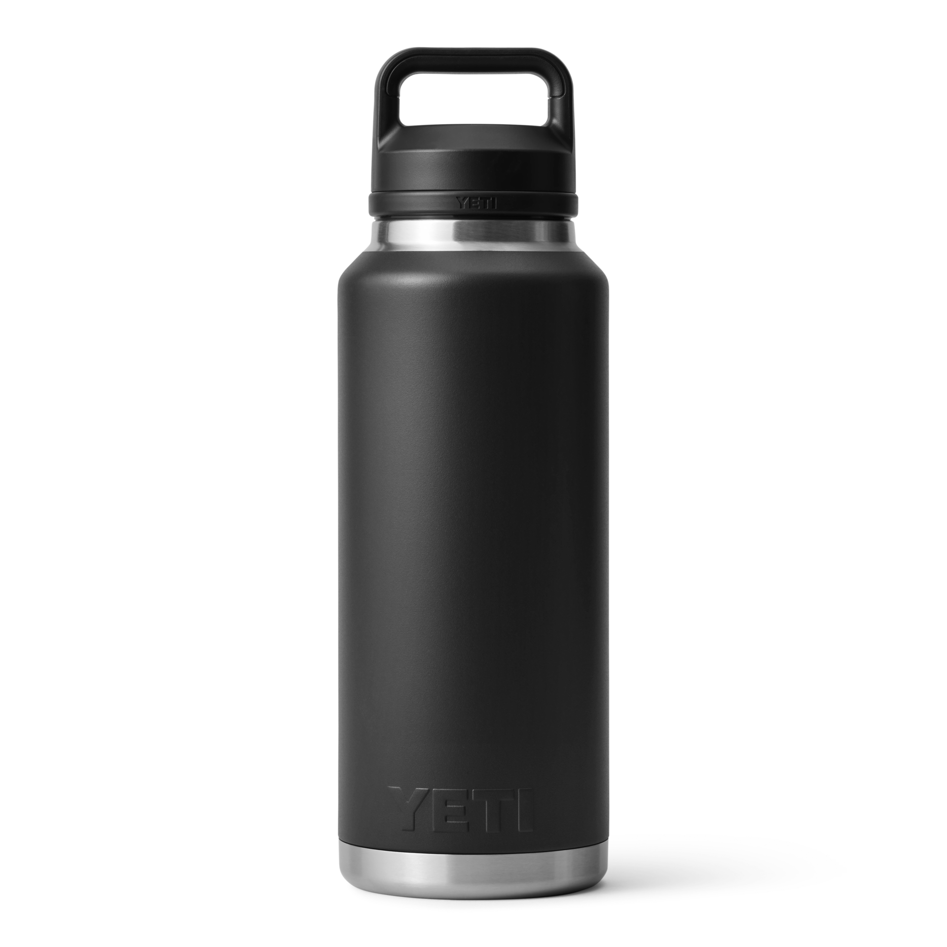 46 oz Water Bottle, Black, large