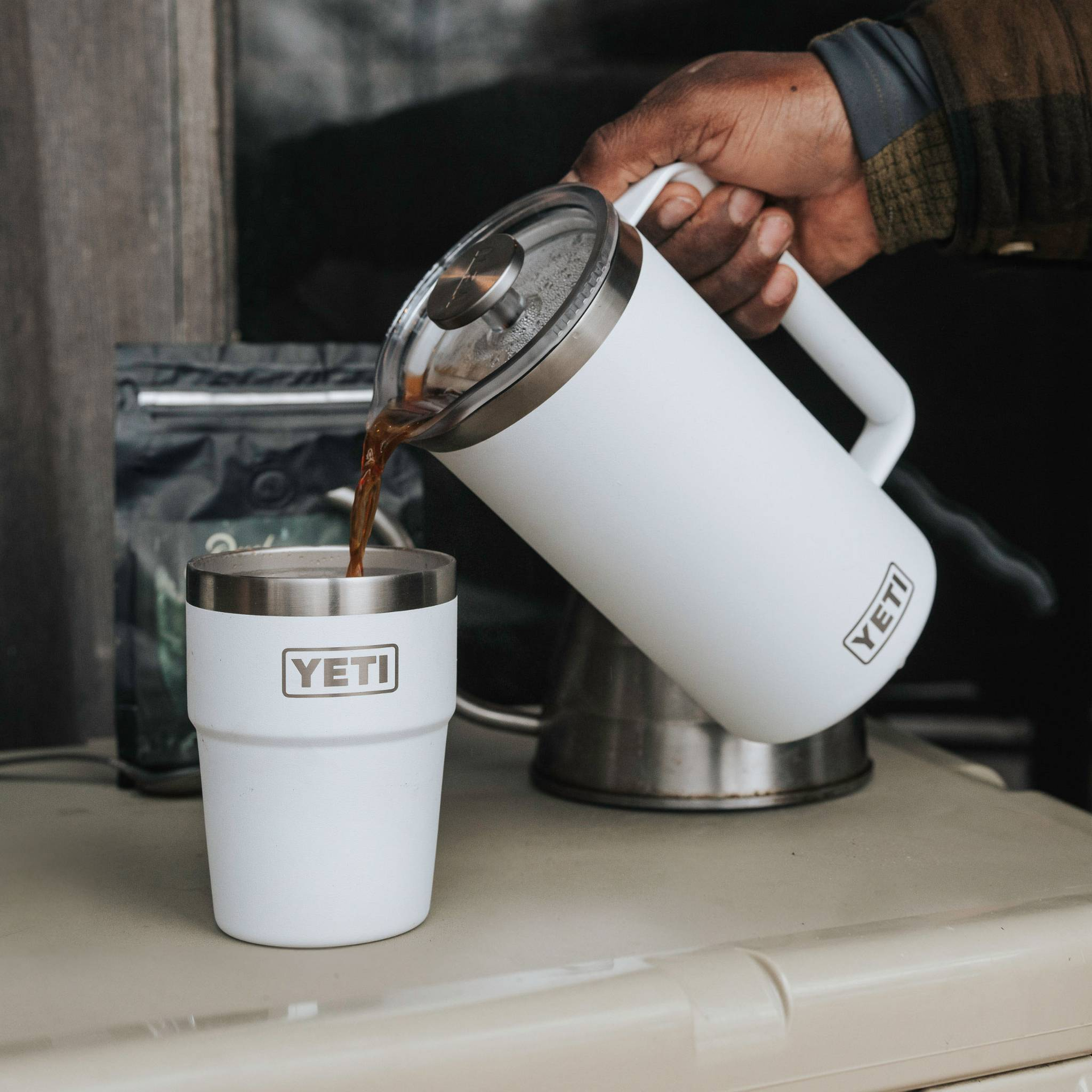 34 oz French Press, Navy, large