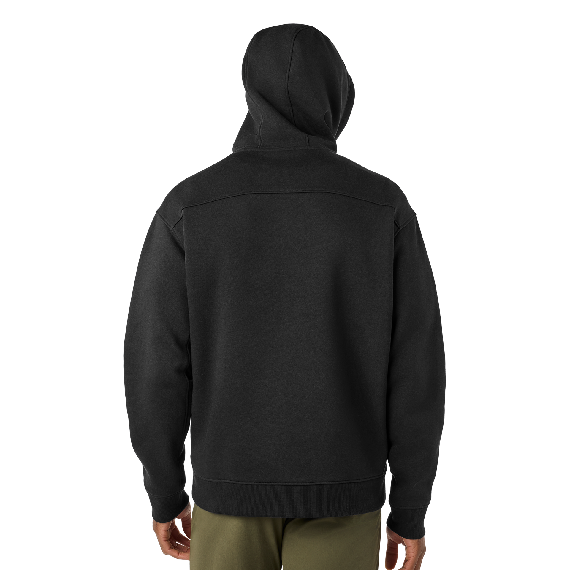 Fleece Hoodie, Black, large