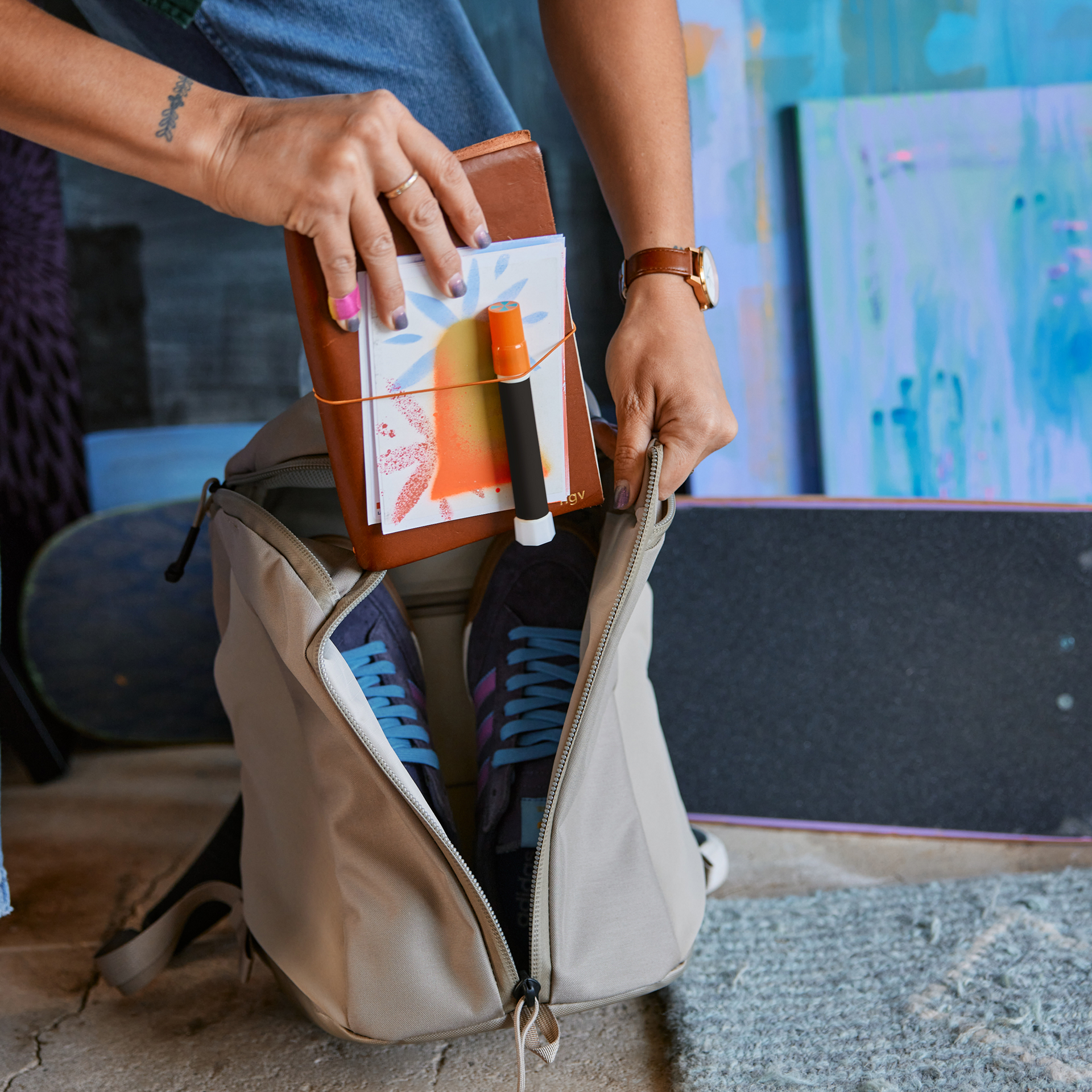 12L Backpack, Cherry Blossom, large