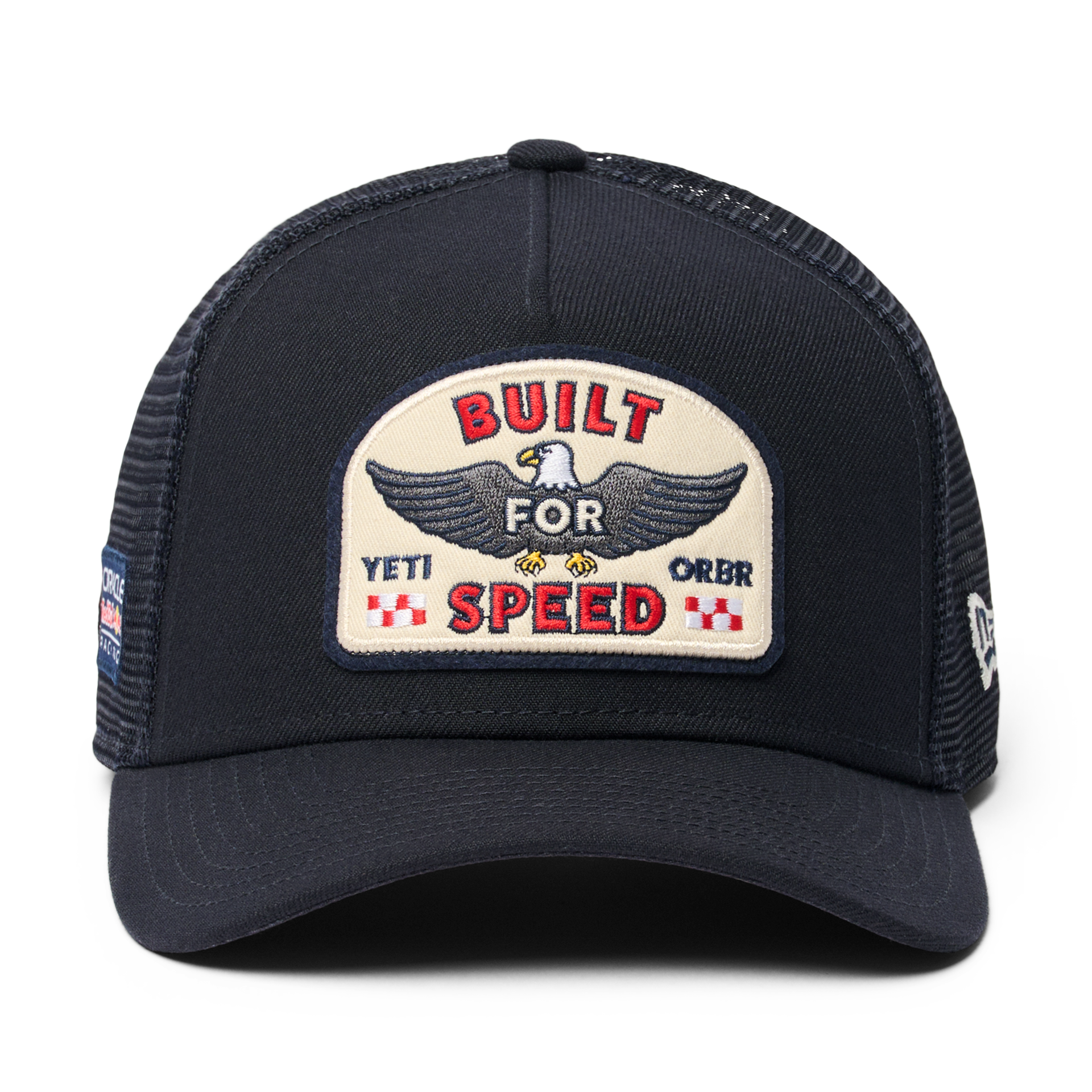New Era 9FORTY Built for Speed Trucker Hat, Navy, large
