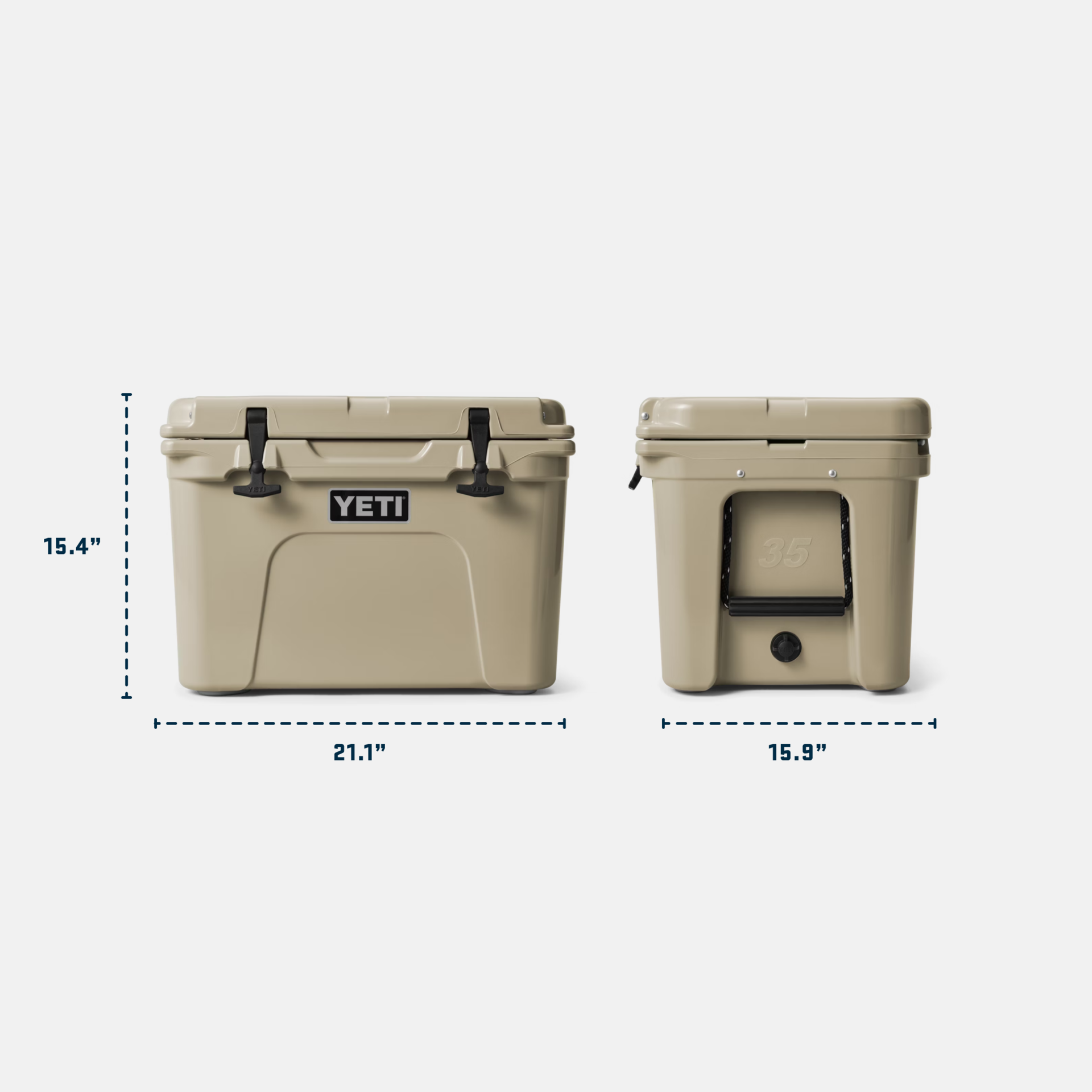 35 Hard Cooler, Tan, large
