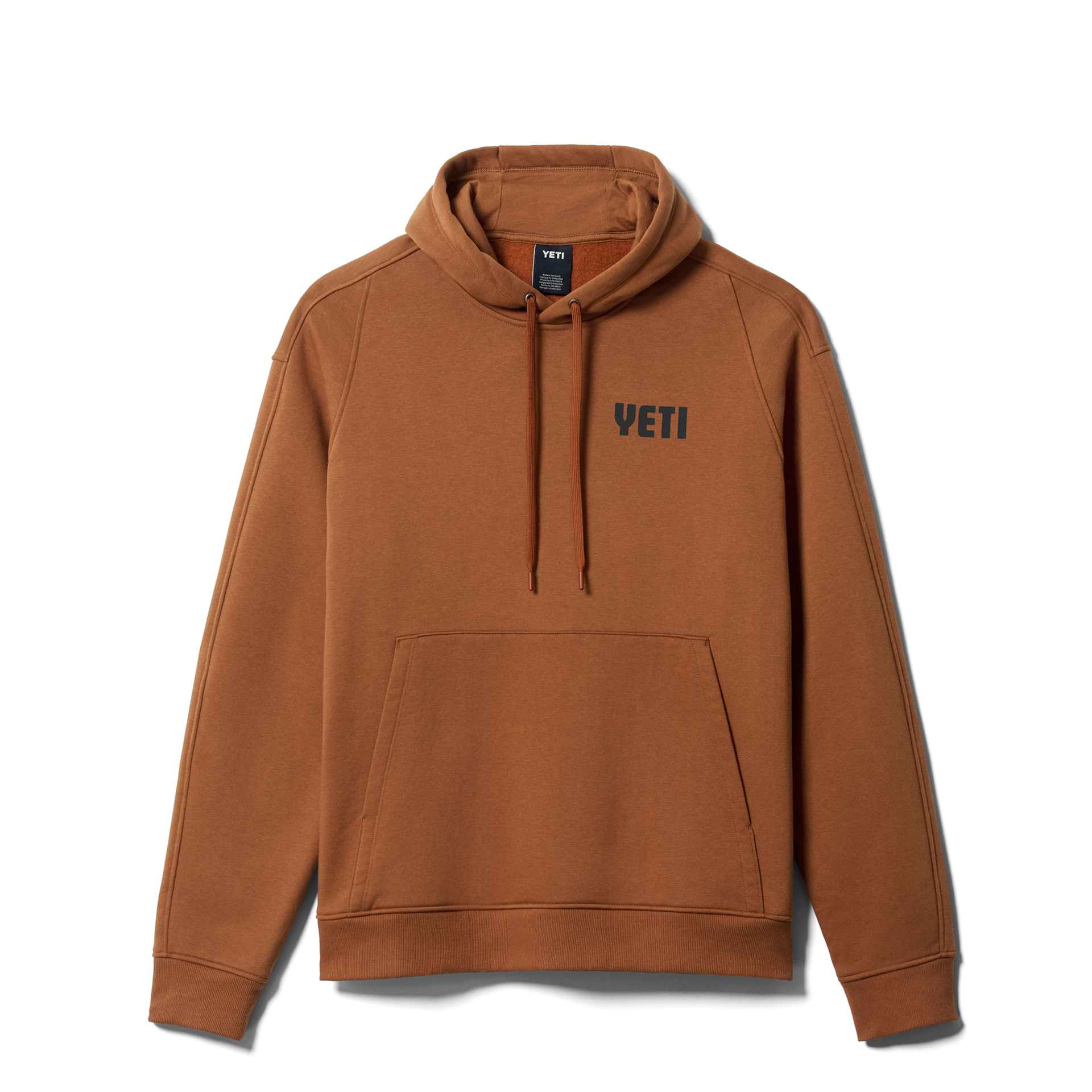 Pullover Fleece Hoodie, Rust, large