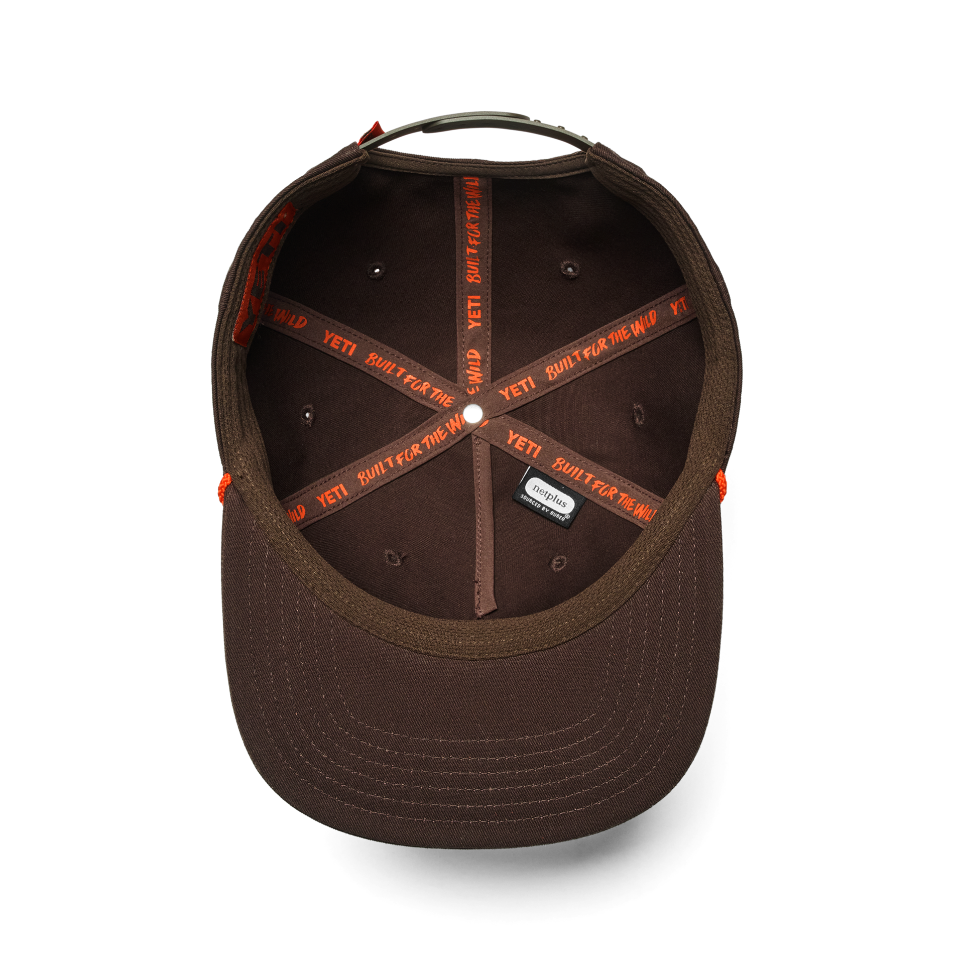 Flat Brim Rope Hat, Coffee, large