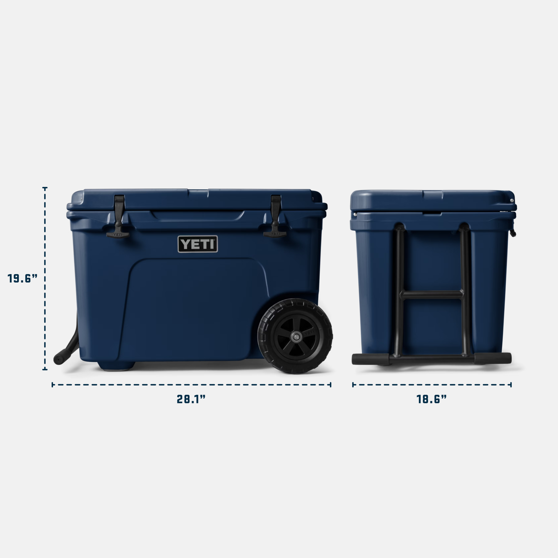 Wheeled Cooler, Navy, large