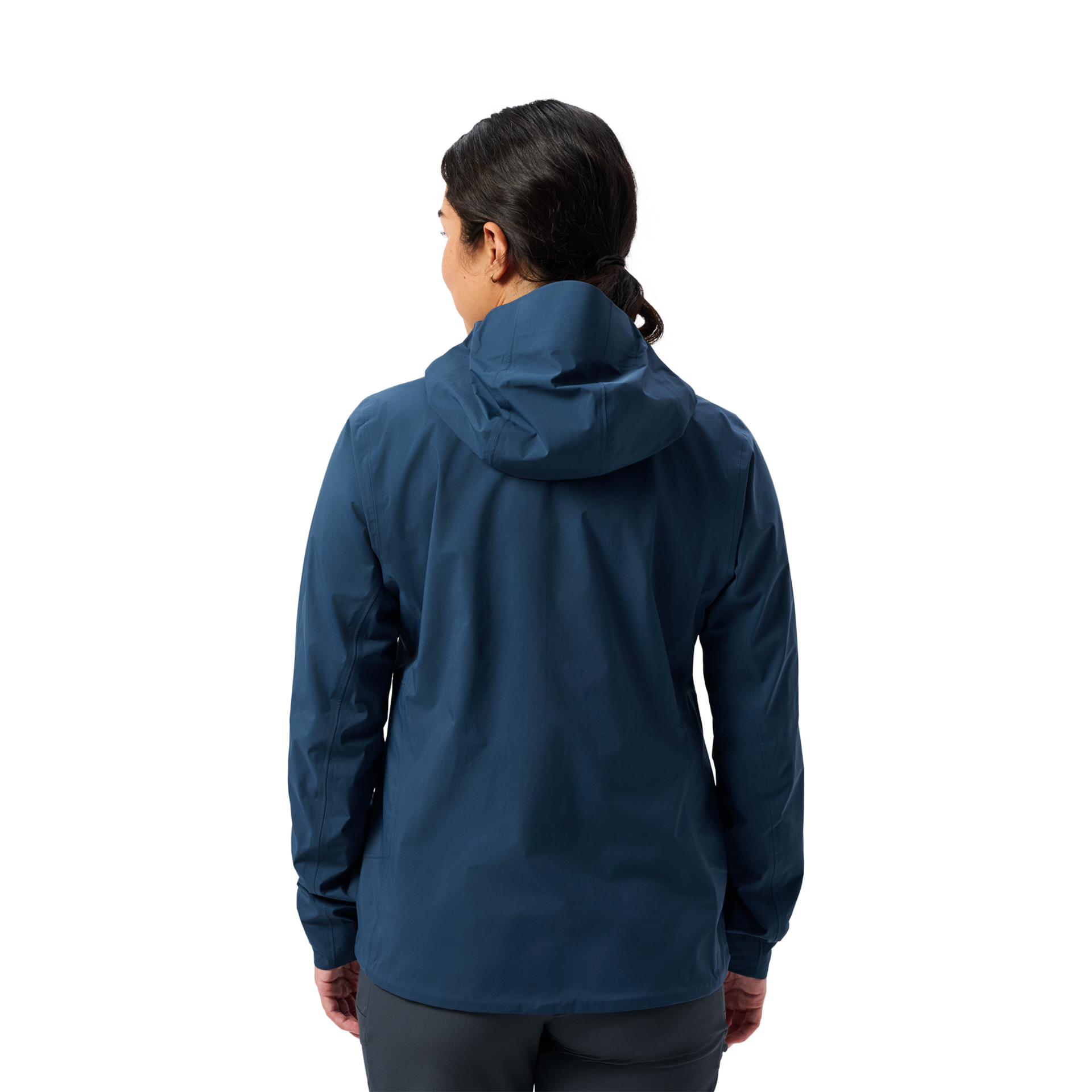 Women&rsquo;s Hooded Rain Jacket, Pinyon Blue, large