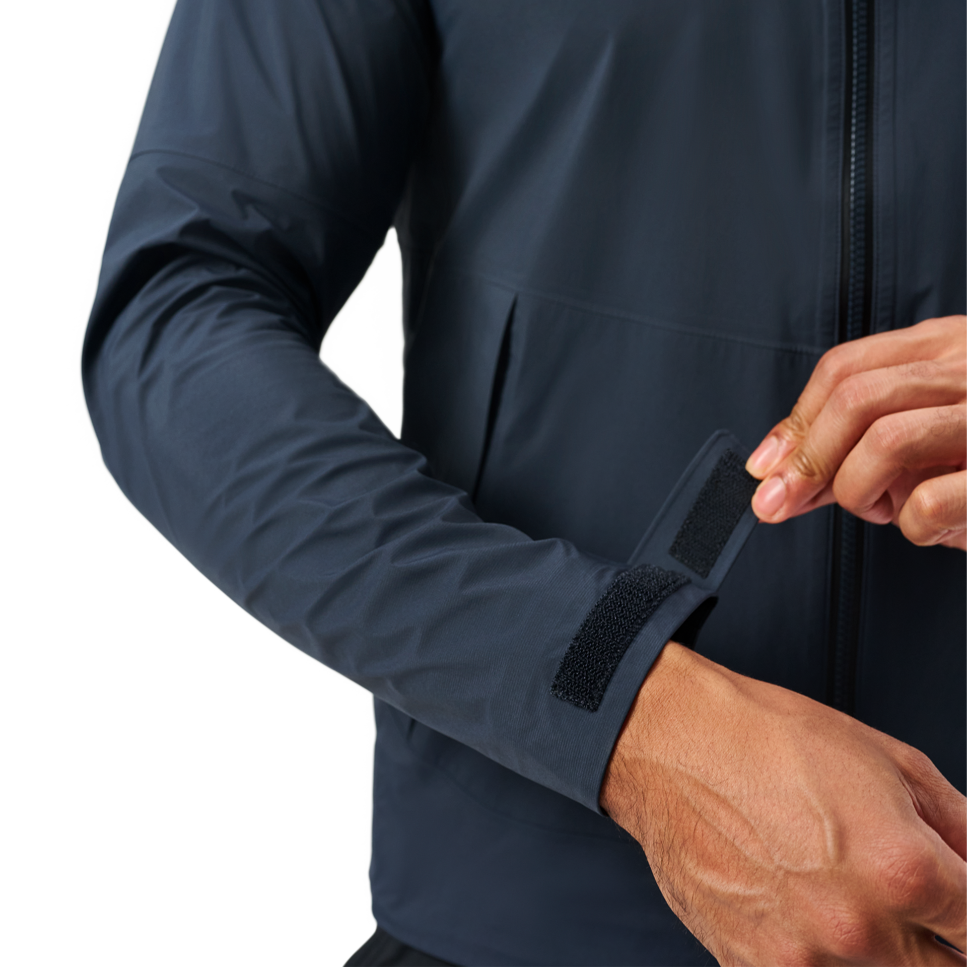 Men&rsquo;s Hooded Rain Jacket, Dusk Blue, large