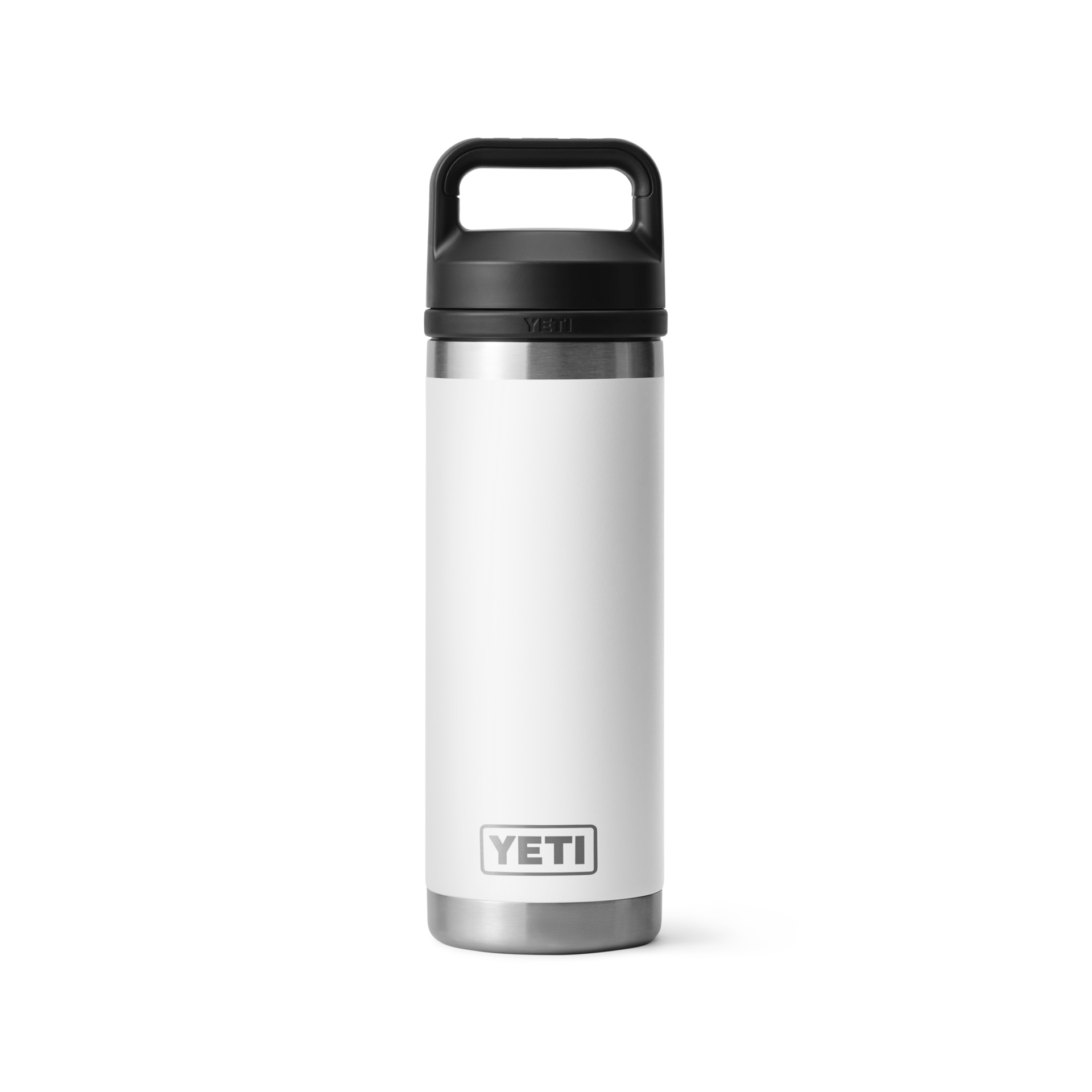 18 oz Water Bottle, White, large