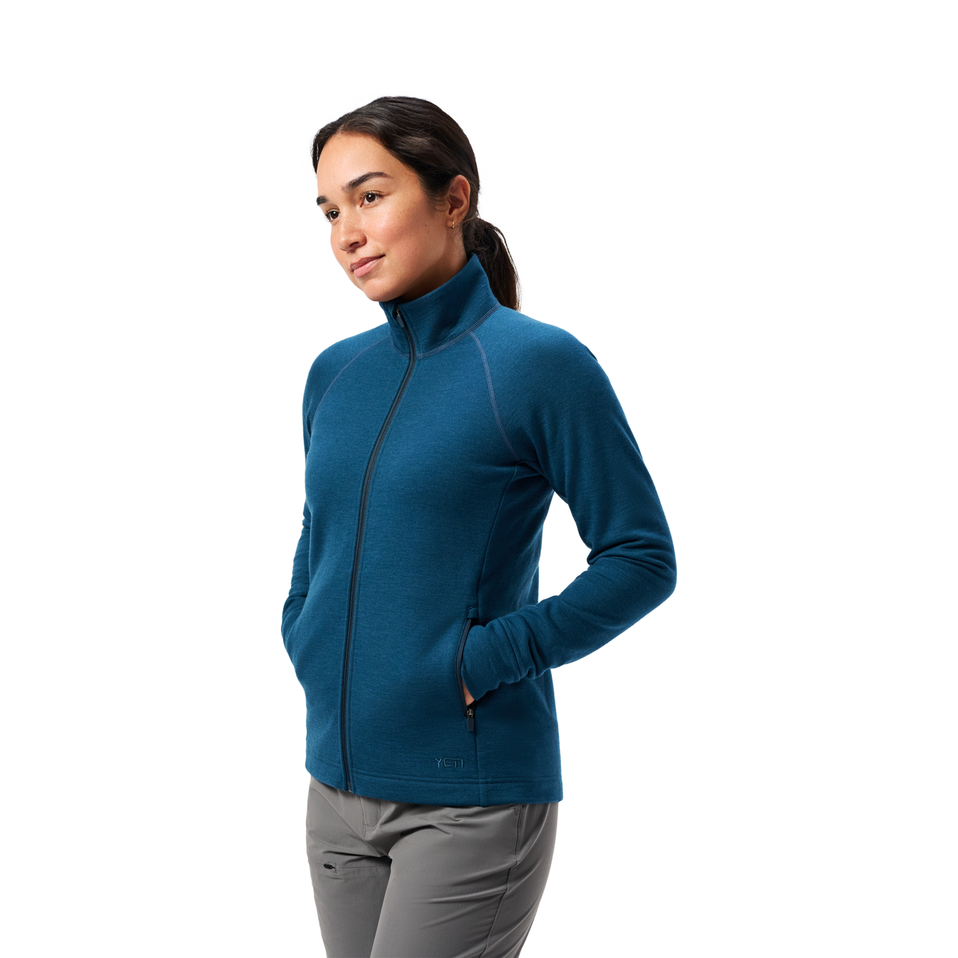 Women&rsquo;s Merino 310 Full-Zip, Pinyon Blue, large