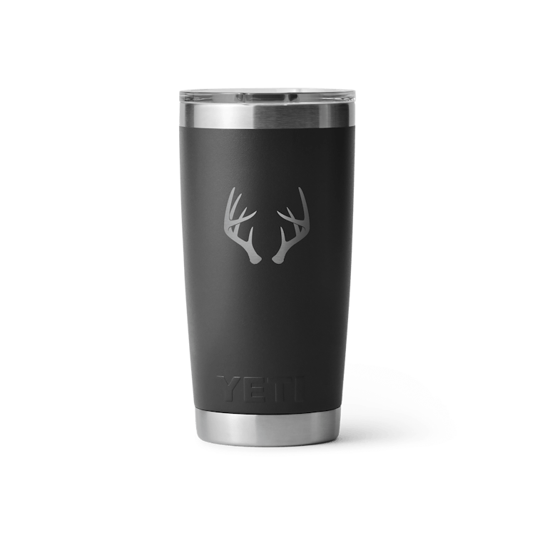 BLACK R20 TUMBLER- Whitetail Antlers