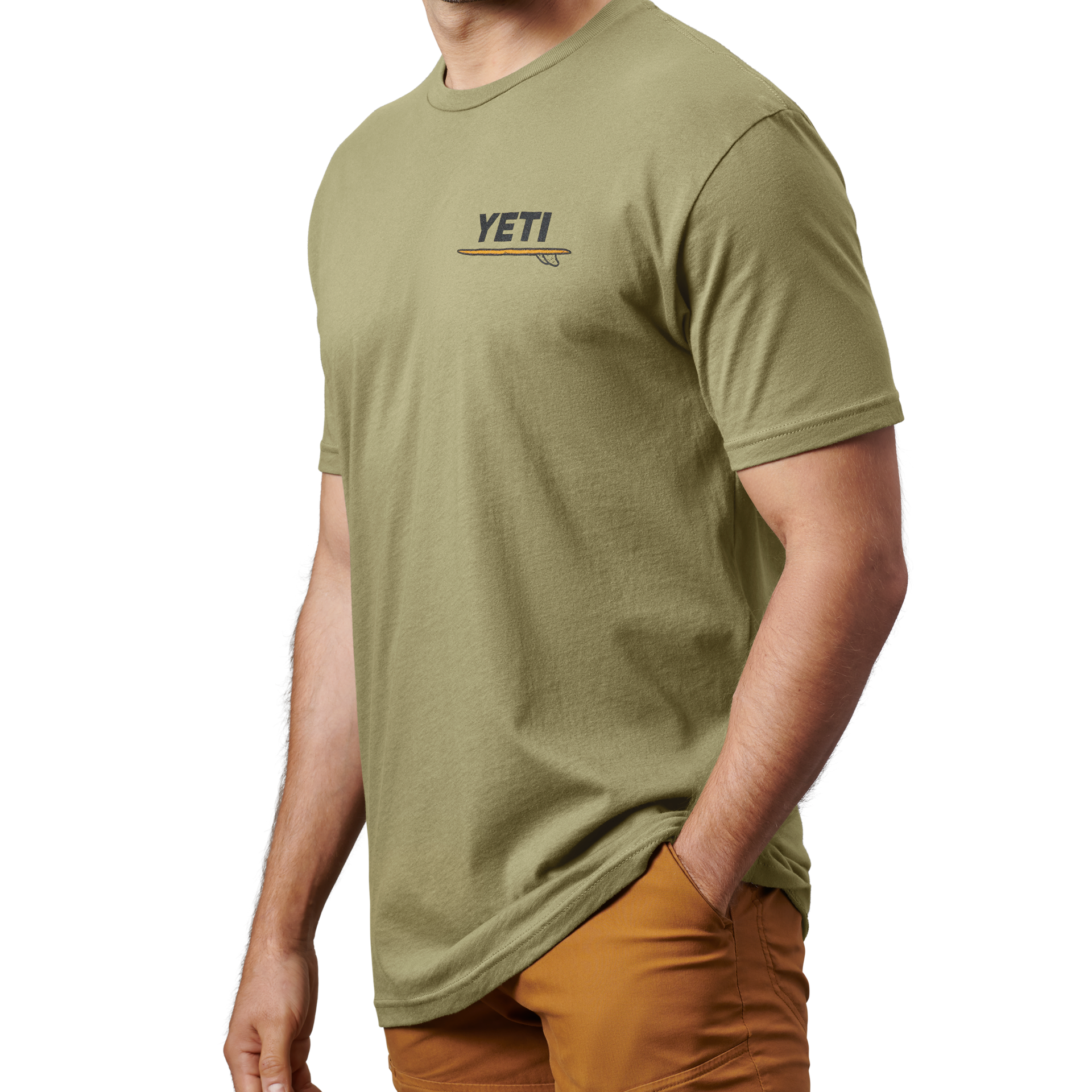 Short Sleeve T-Shirt, Light Olive, large